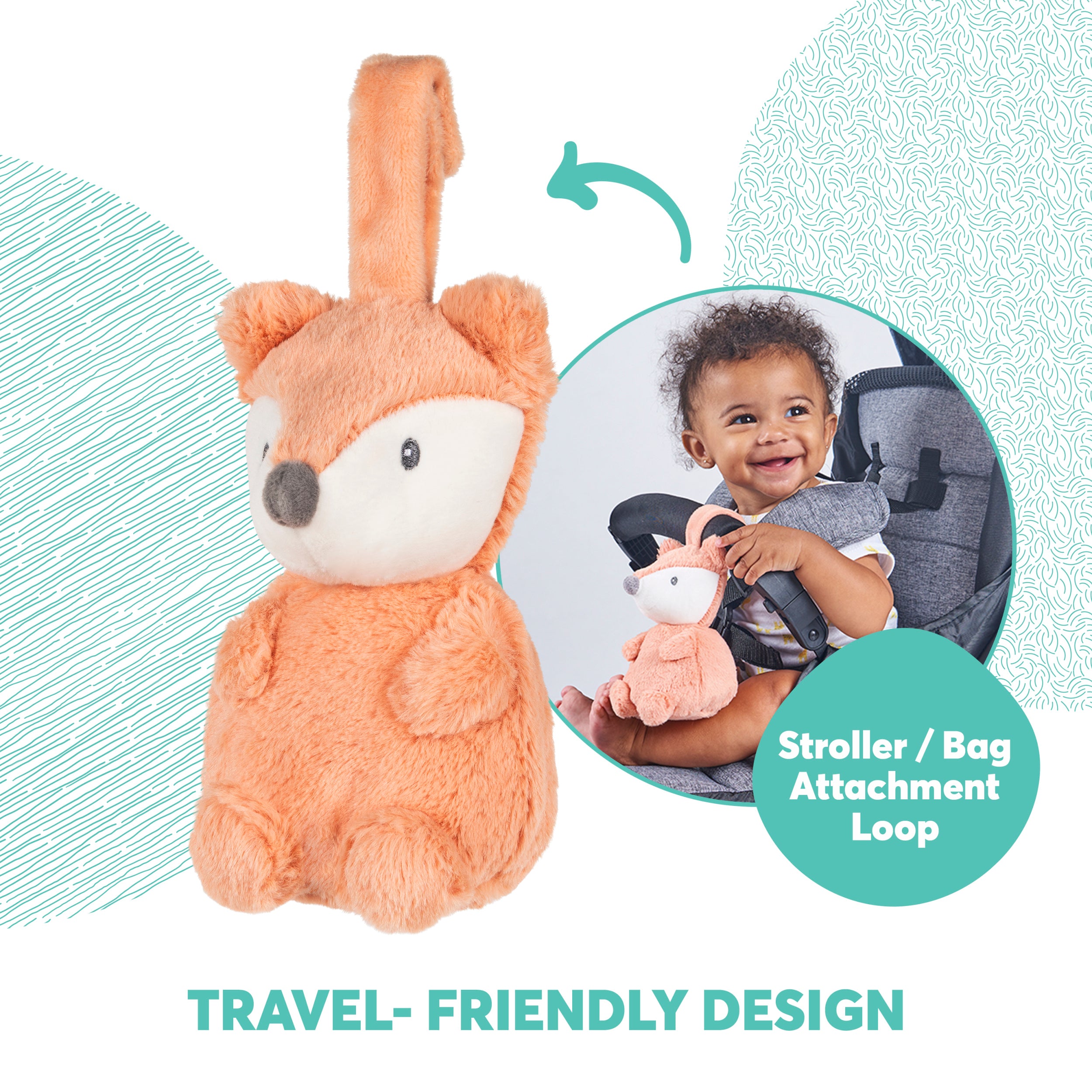 Baby GUND Lil’ Luvs Tuck-Away Lovey, Emory Fox, Ultra Soft Animal Plush Toy with Built-In Baby Blanket for Babies and Newborns