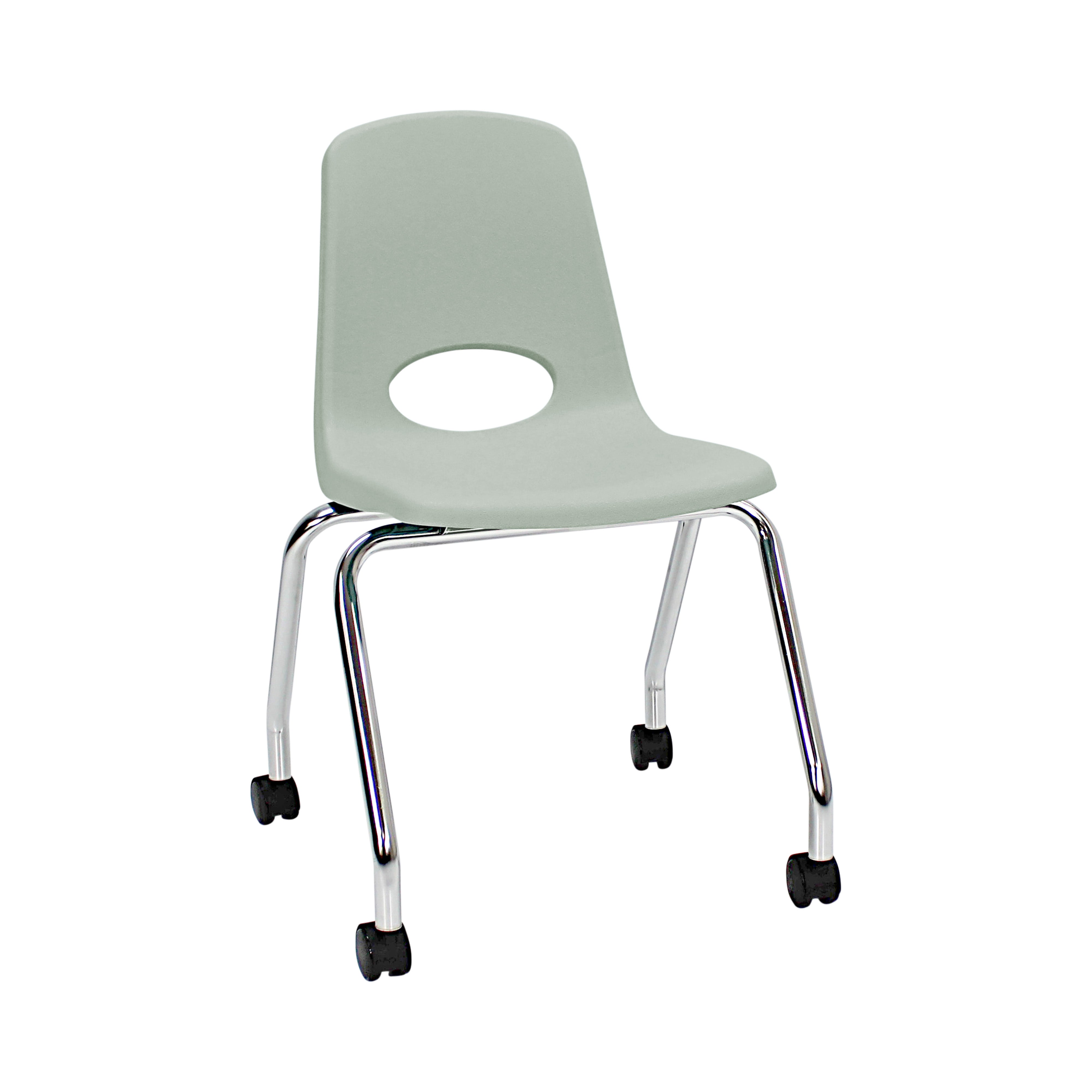 18" Mobile Chair with Casters - Light Gray