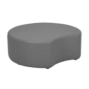 Pro Series Upholstered Crescent Ottoman 12" Height - Slate Gray Crosshatch