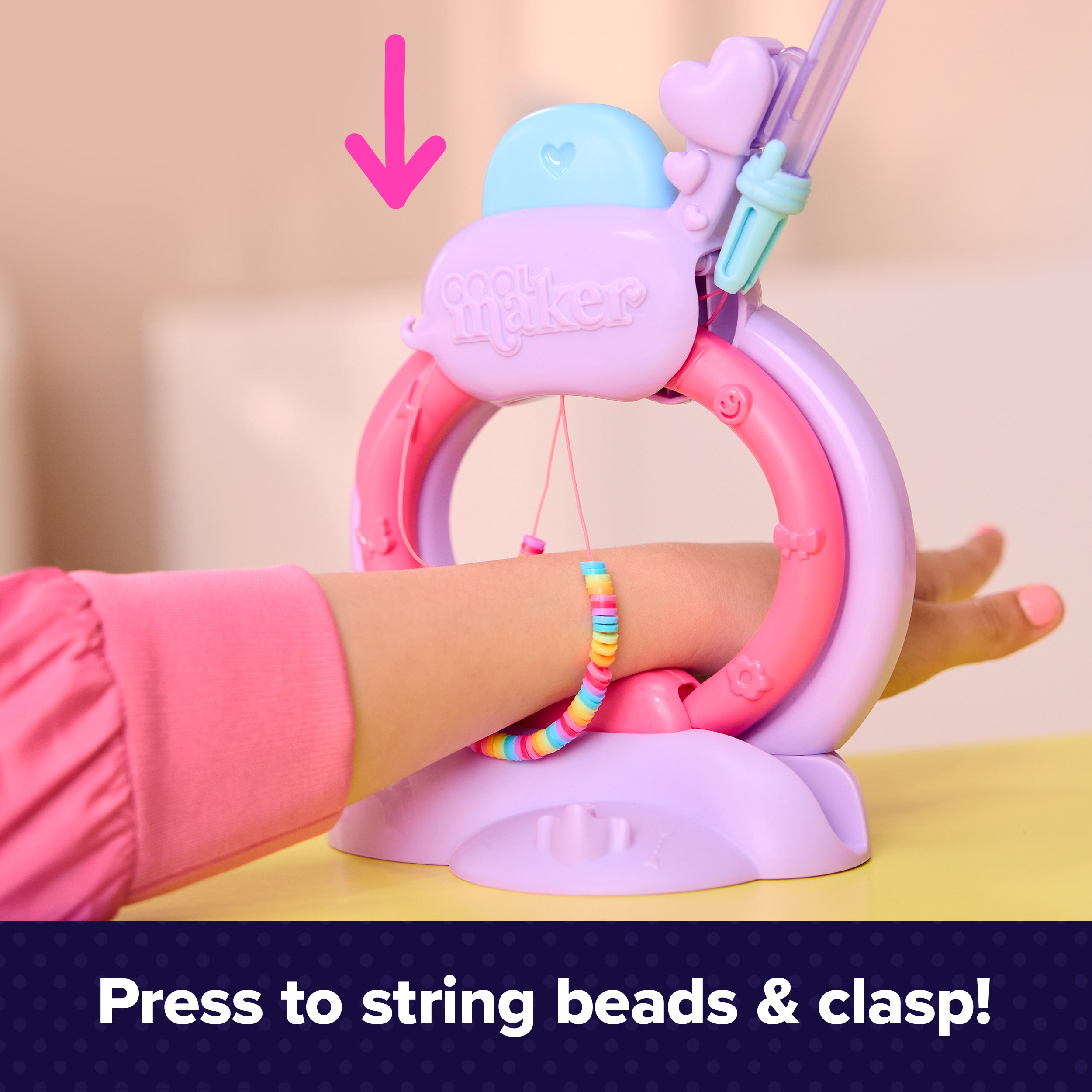 Cool Maker, Stack’d Heishi Studio Bracelet Making Kit with Easy Beading Pen & over 1200 Beads for Bracelets, Makes 15, Arts and Crafts Kids Toys for Girls Ages 7 and up
