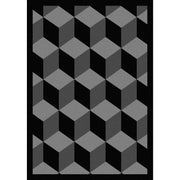 Highrise 3'10" x 5'4" area rug in color Black