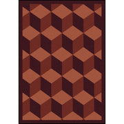 Highrise 3'10" x 5'4" area rug in color Burgundy