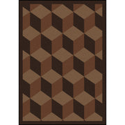 Highrise 7'8" x 10'9" area rug in color Chocolate