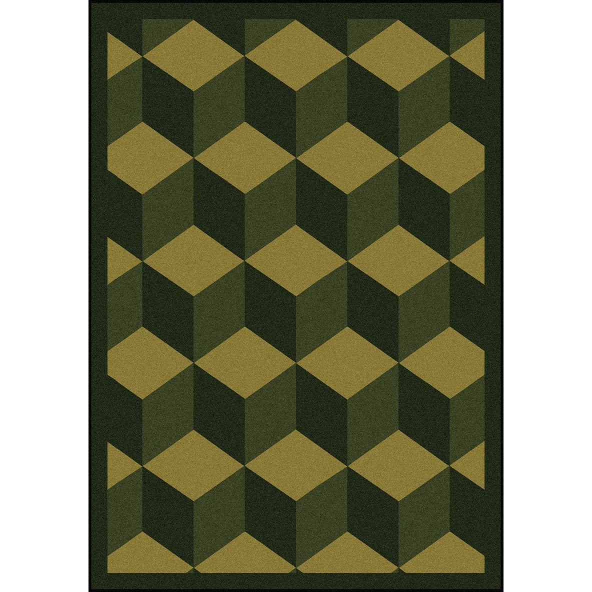 Highrise 3'10" x 5'4" area rug in color Olive