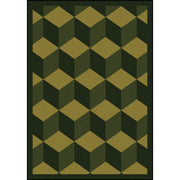 Highrise 3'10" x 5'4" area rug in color Olive