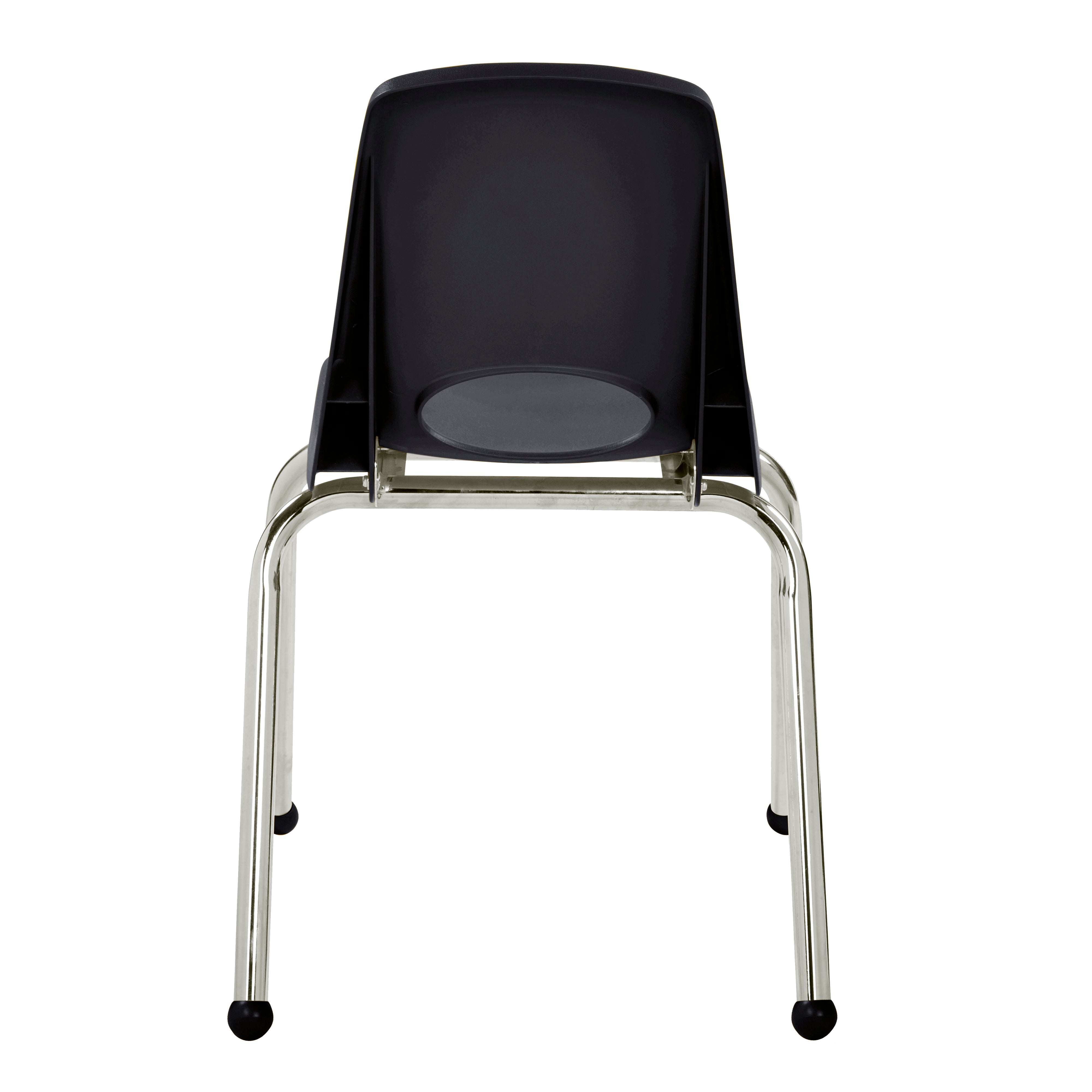 16" Stack Chair with Ball Glides - Black