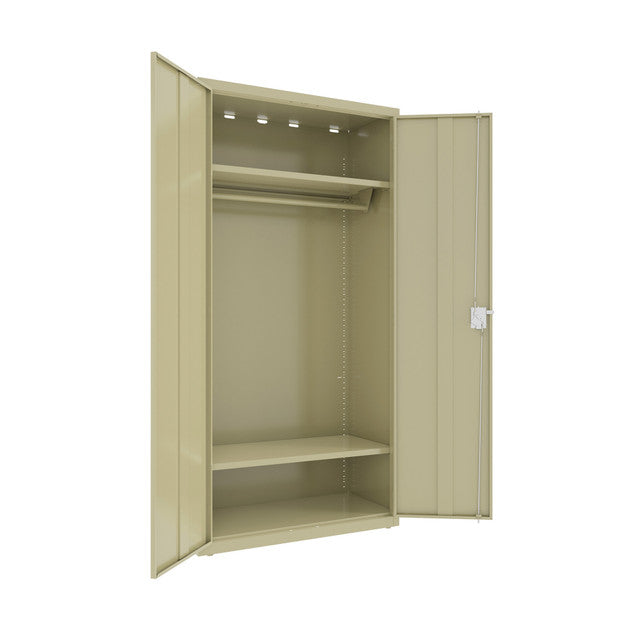 OfficeSource Steel Storage Cabinet Full Wardrobe - Putty