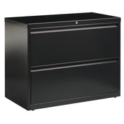 OfficeSource Steel Lateral File 2 Drawer Lateral File Cabinet, 30" Wide - Black
