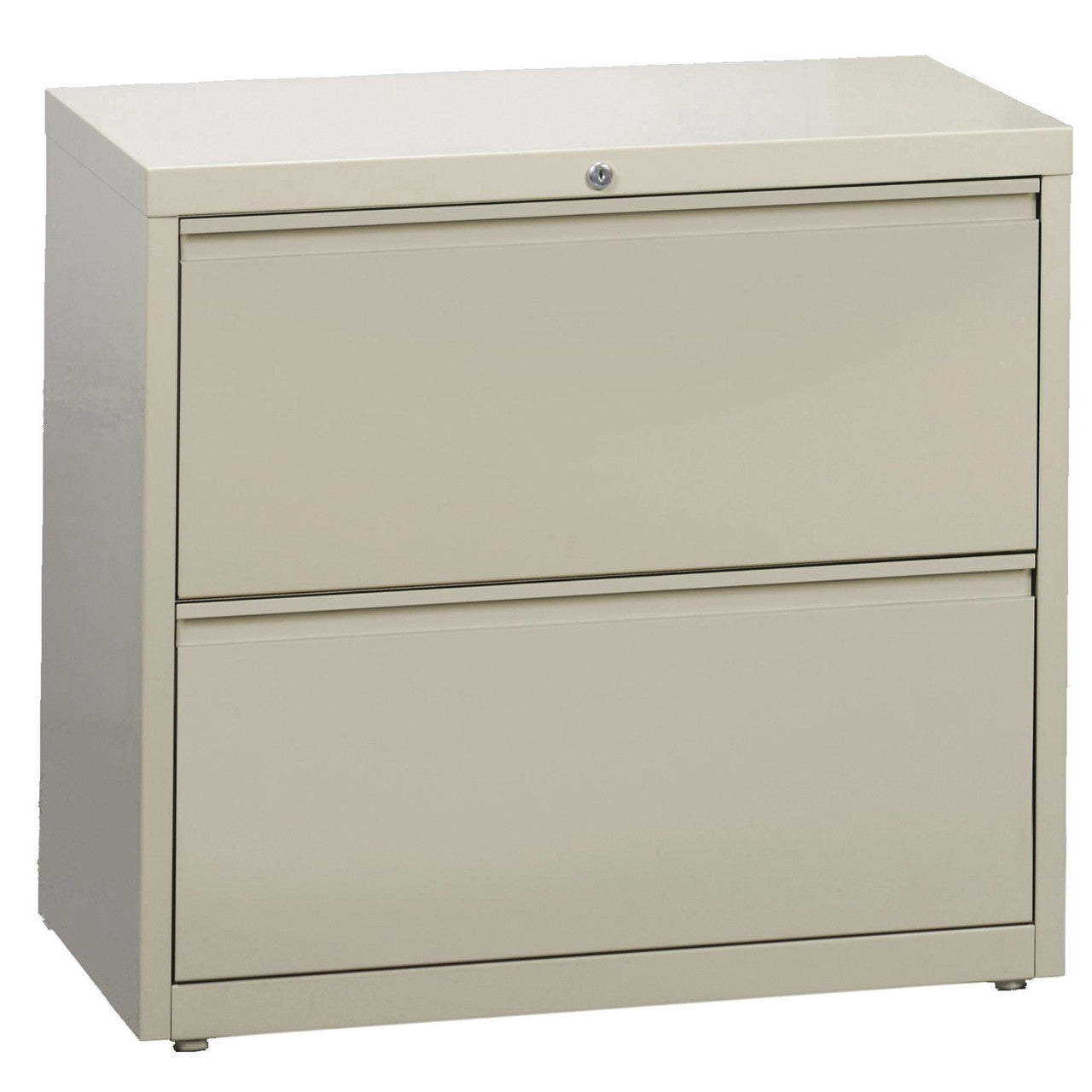 OfficeSource Steel Lateral File 2 Drawer Lateral File Cabinet, 30" Wide - Putty