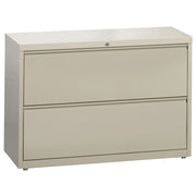 OfficeSource Steel Lateral File 2 Drawer Lateral File Cabinet, 42" Wide - Putty