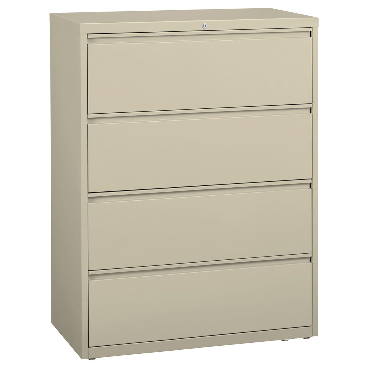 OfficeSource Steel Lateral File 4 Drawer Lateral File Cabinet, 42" Wide - Putty