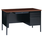OfficeSource Raleigh 48"W Single Right Pedestal Desk - Black