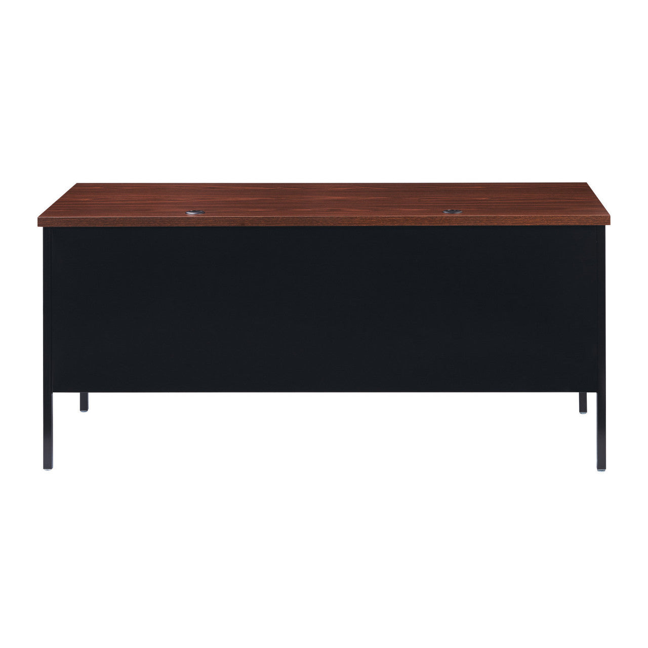 OfficeSource Raleigh 66"W Single Right Pedestal Desk - Black