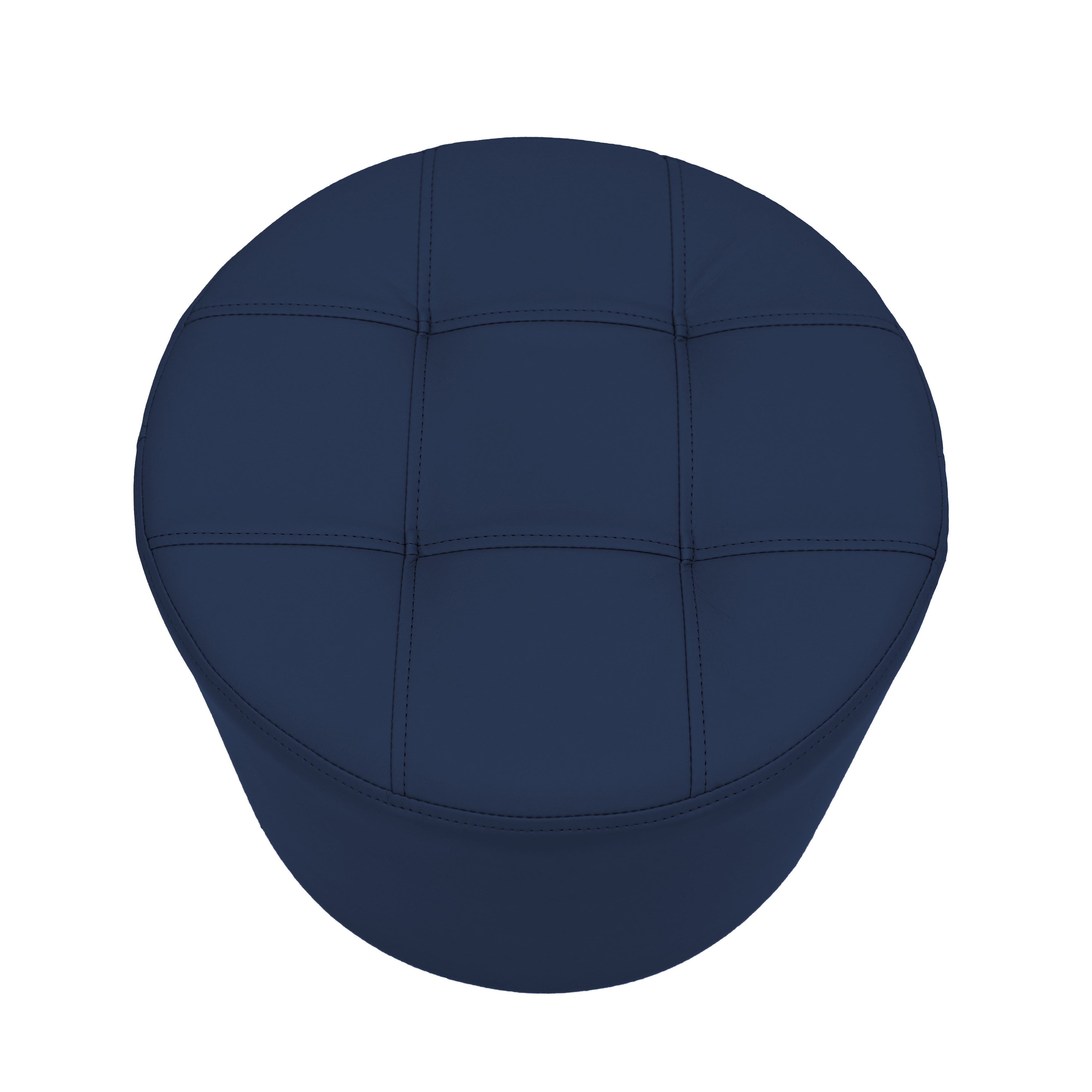 Tufted Round Ottoman 16" Height - Navy