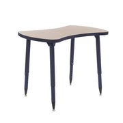 Adapte 25" x 37" Bowtie Thermofused Activity Table with Adjustable Tapered Legs - Asian Sand/Navy