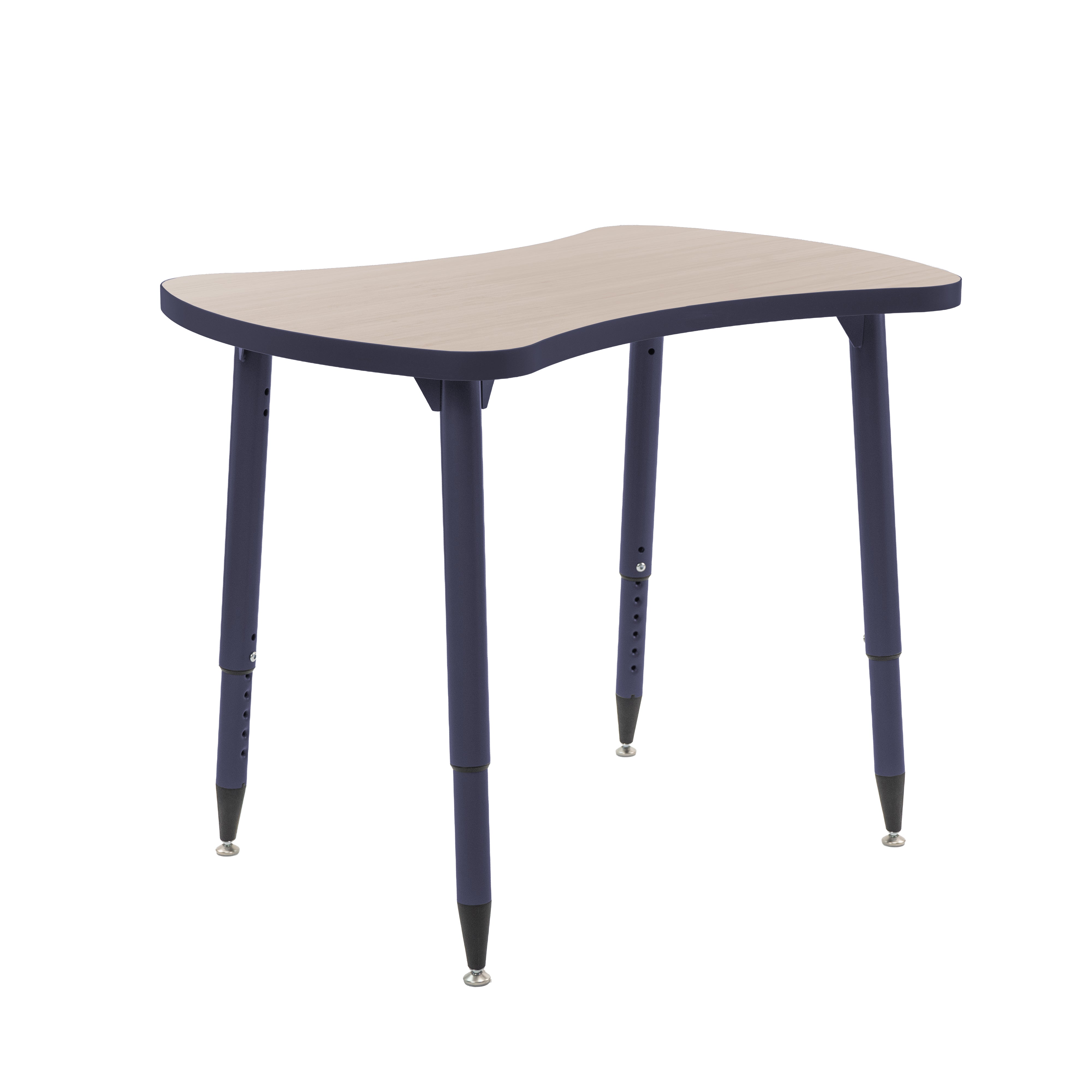 Adapte 25" x 37" Bowtie Thermofused Activity Table with Adjustable Tapered Legs - Asian Sand/Navy