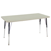 30" x 60" Rectangle La Madera Activity Table with Standard Legs - Asian Sand/Black