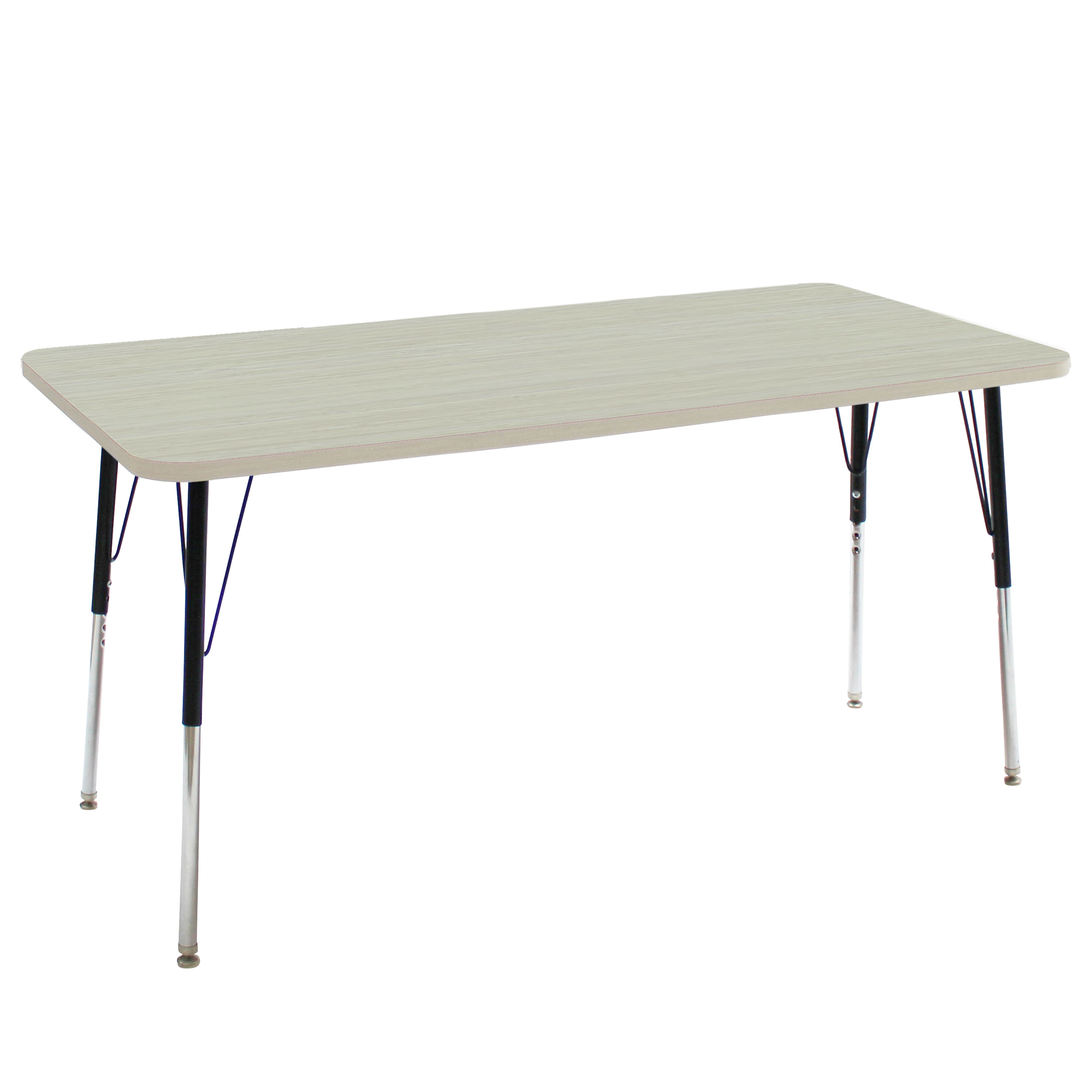 30" x 60" Rectangle La Madera Activity Table with Standard Legs - Asian Sand/Black