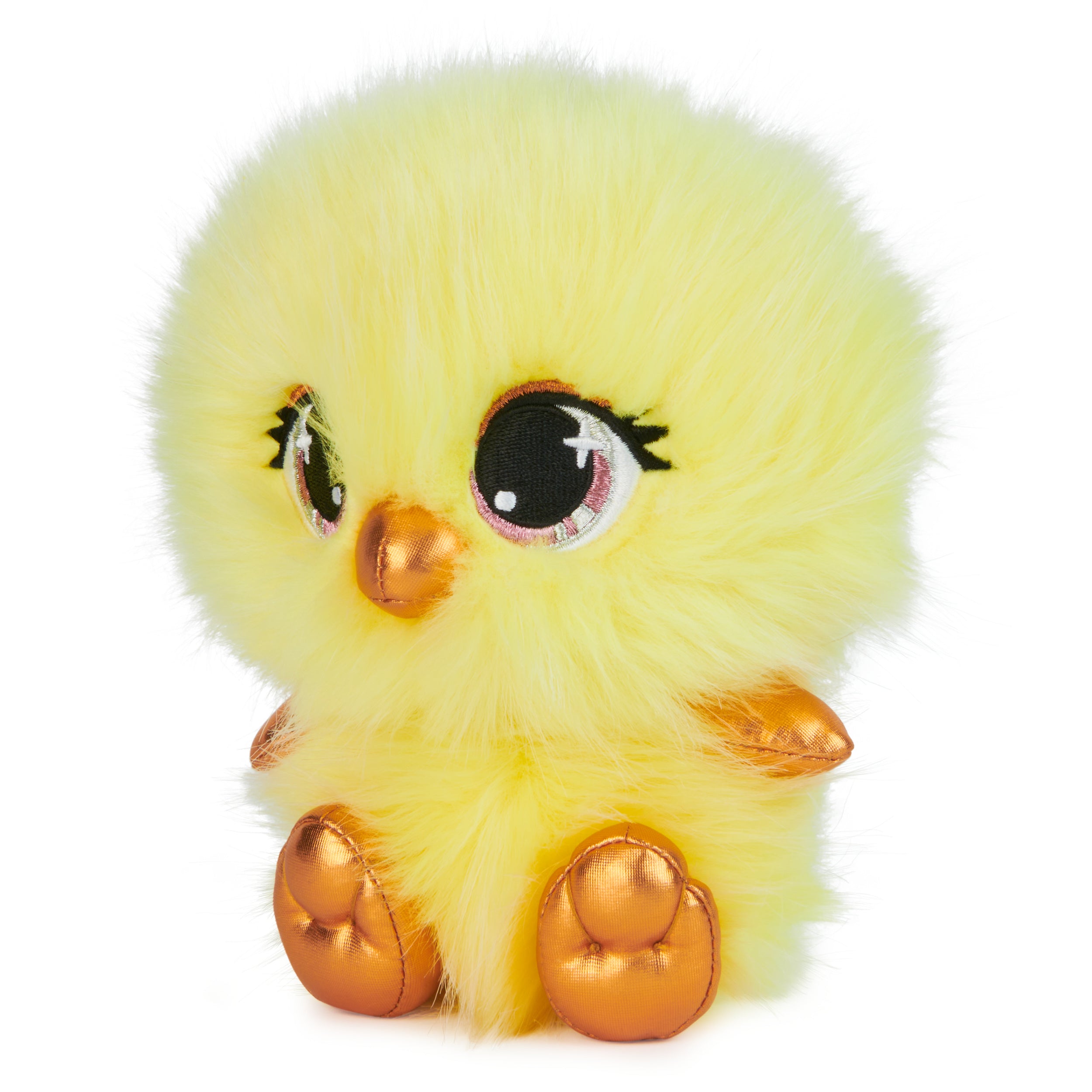 P.Lushes Designer Fashion Pets Gia Fluffertin Premium Chick Stuffed Animal, Yellow, 6”