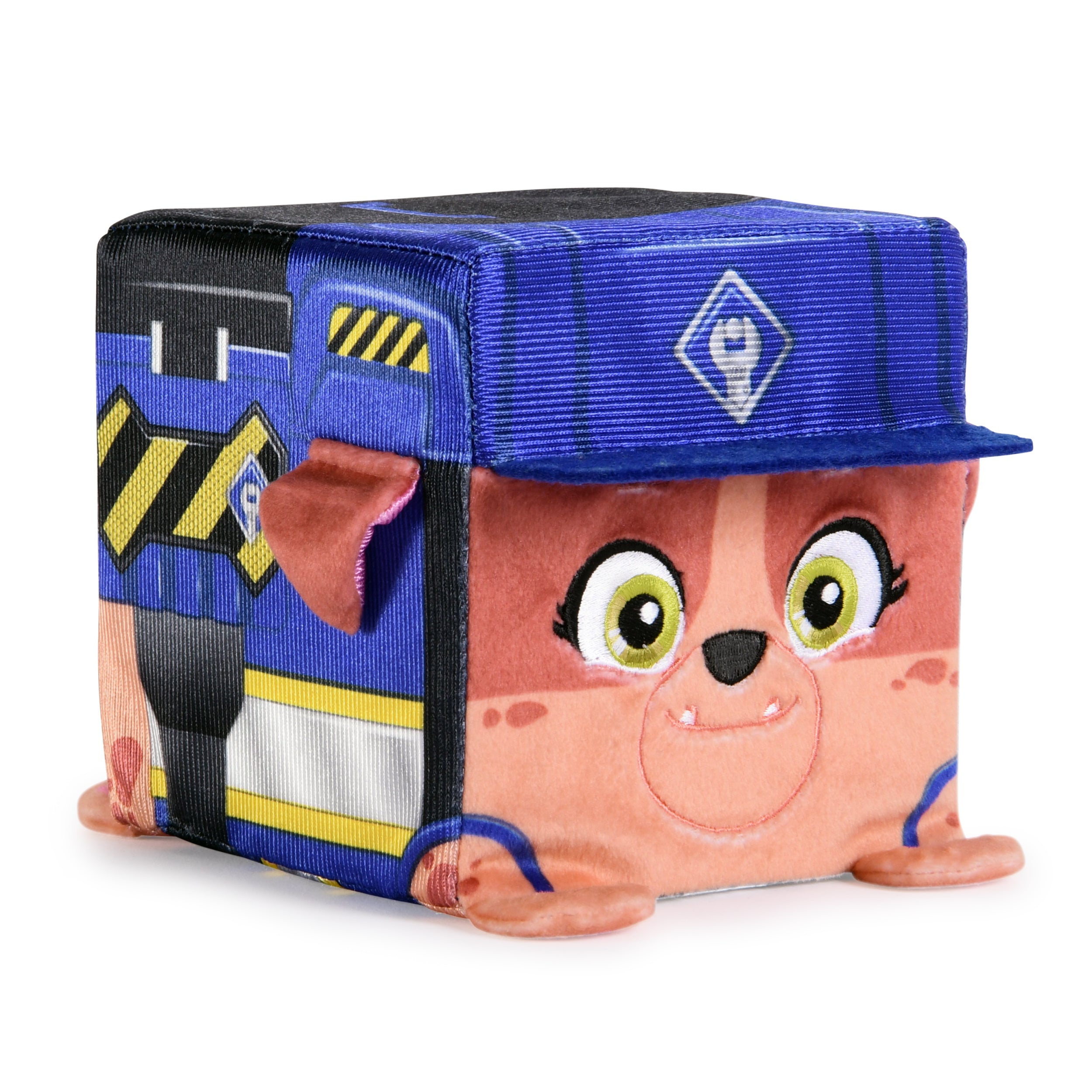 Rubble and Crew Stuffed Animals, 4-Inch Cube-Shaped Plush Toy for Kids Ages 3 and Up Styles May Vary