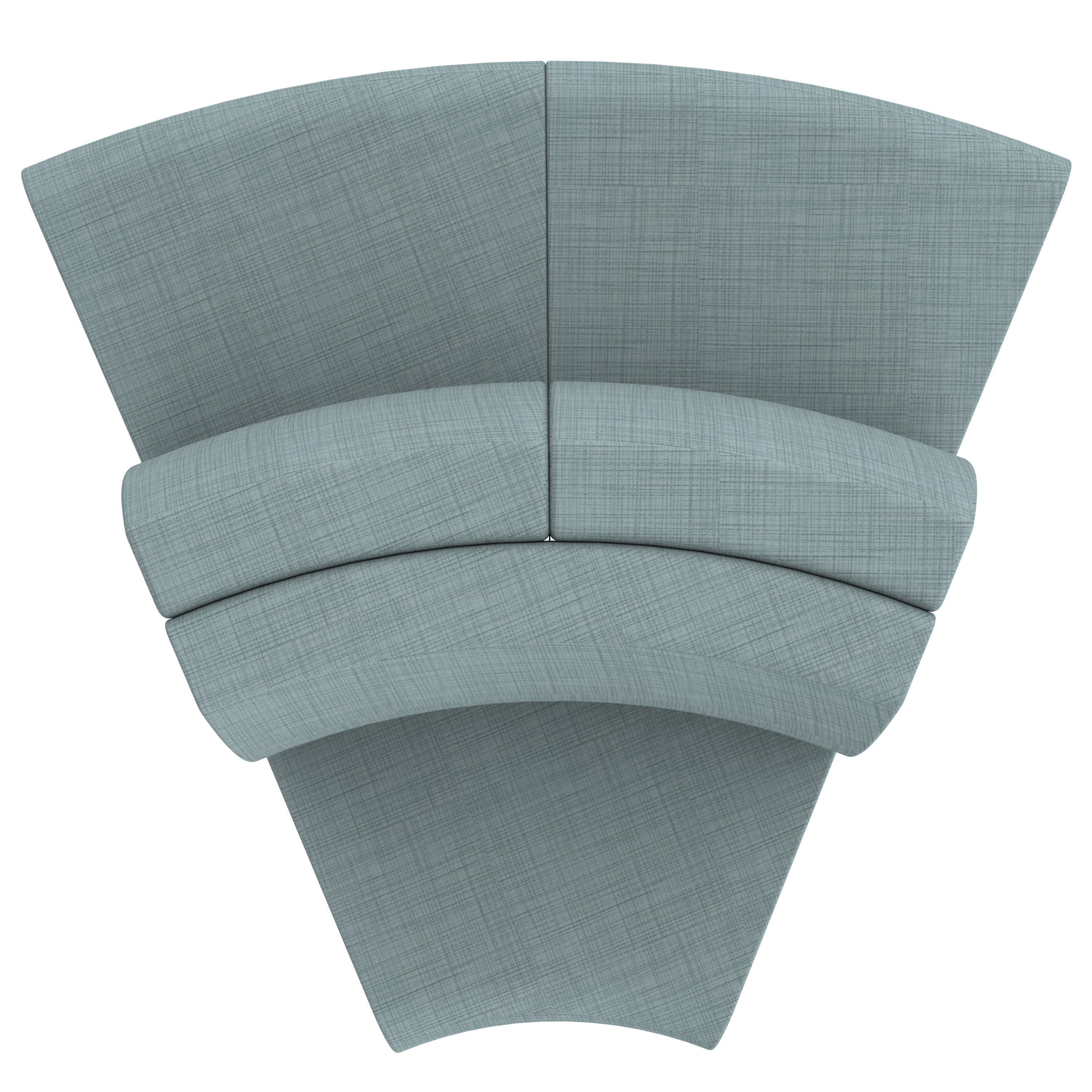 Pro Series Connect Edged Ripplet Seating, 3-Piece Set - Sky Blue Crosshatch