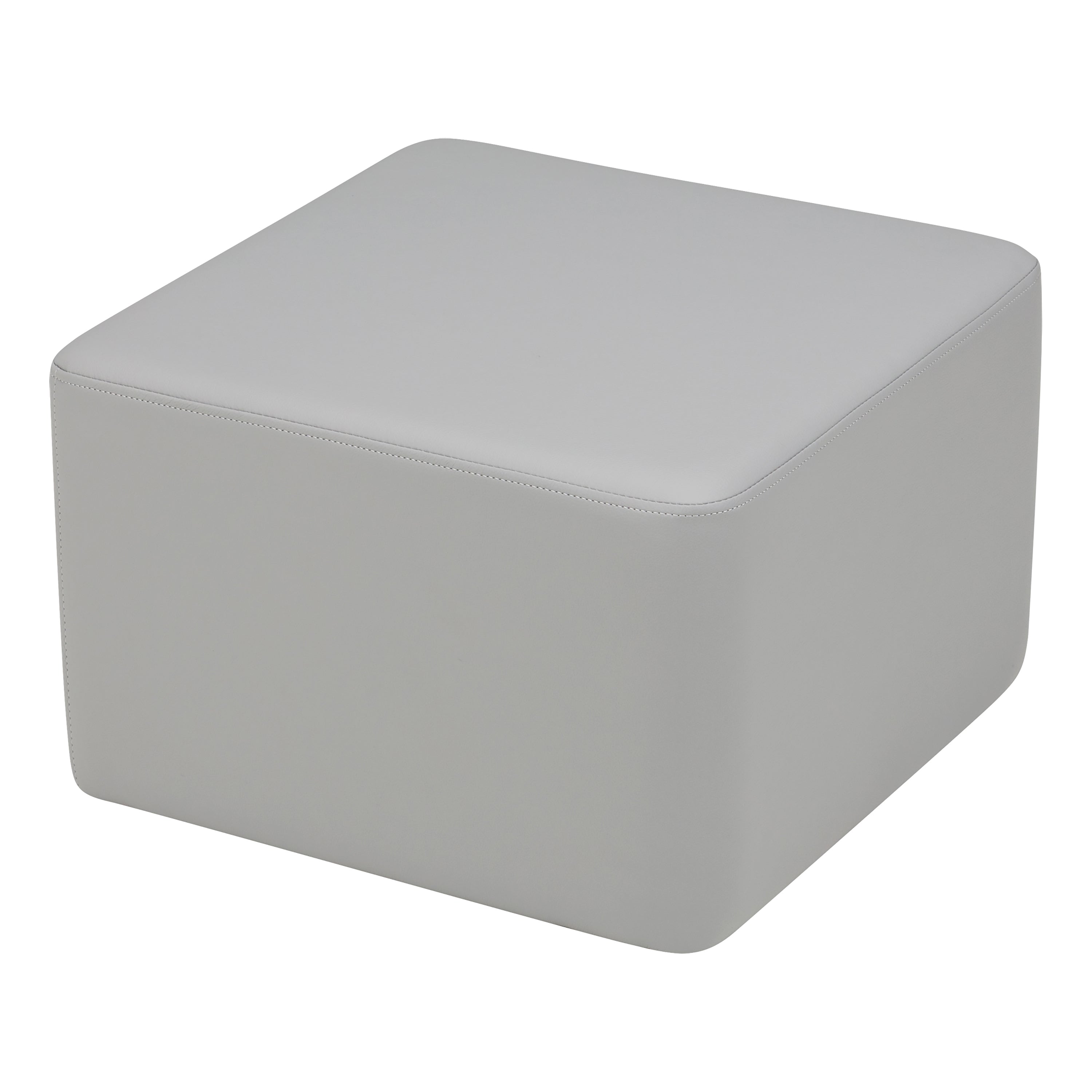 Pro Series Upholstered Square Ottoman 12" Height - Gray