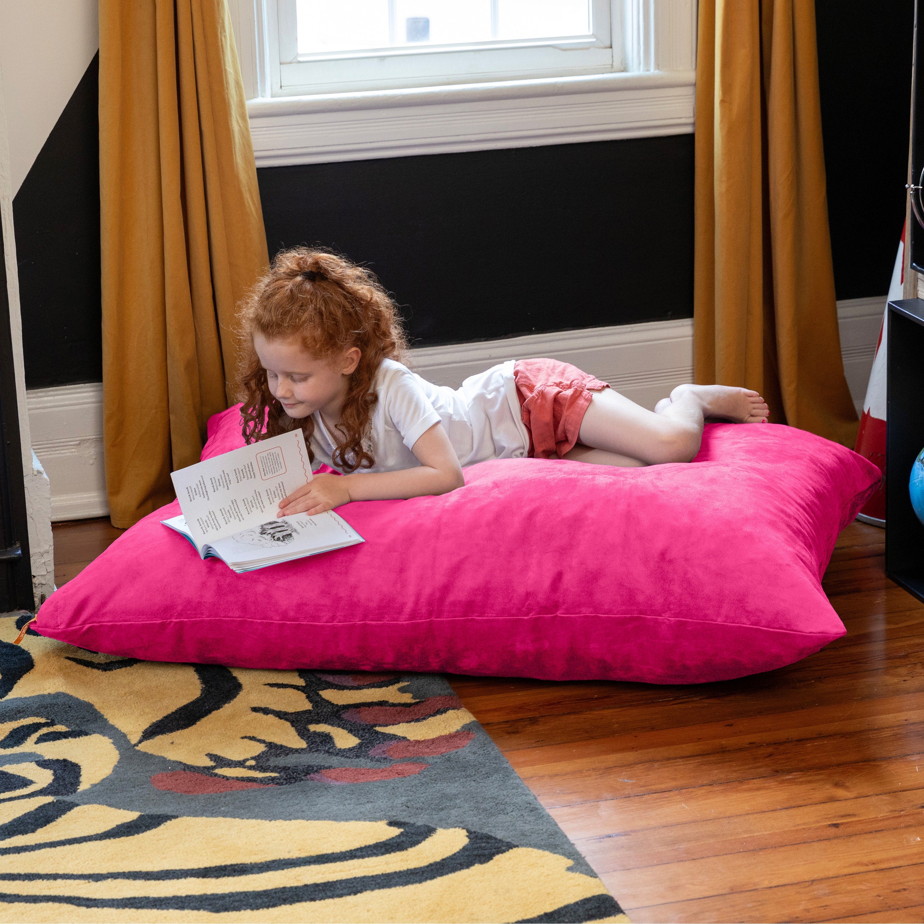 Jaxx 3.5 Ft Pillow Saxx Kids Bean Bag, Fuschia