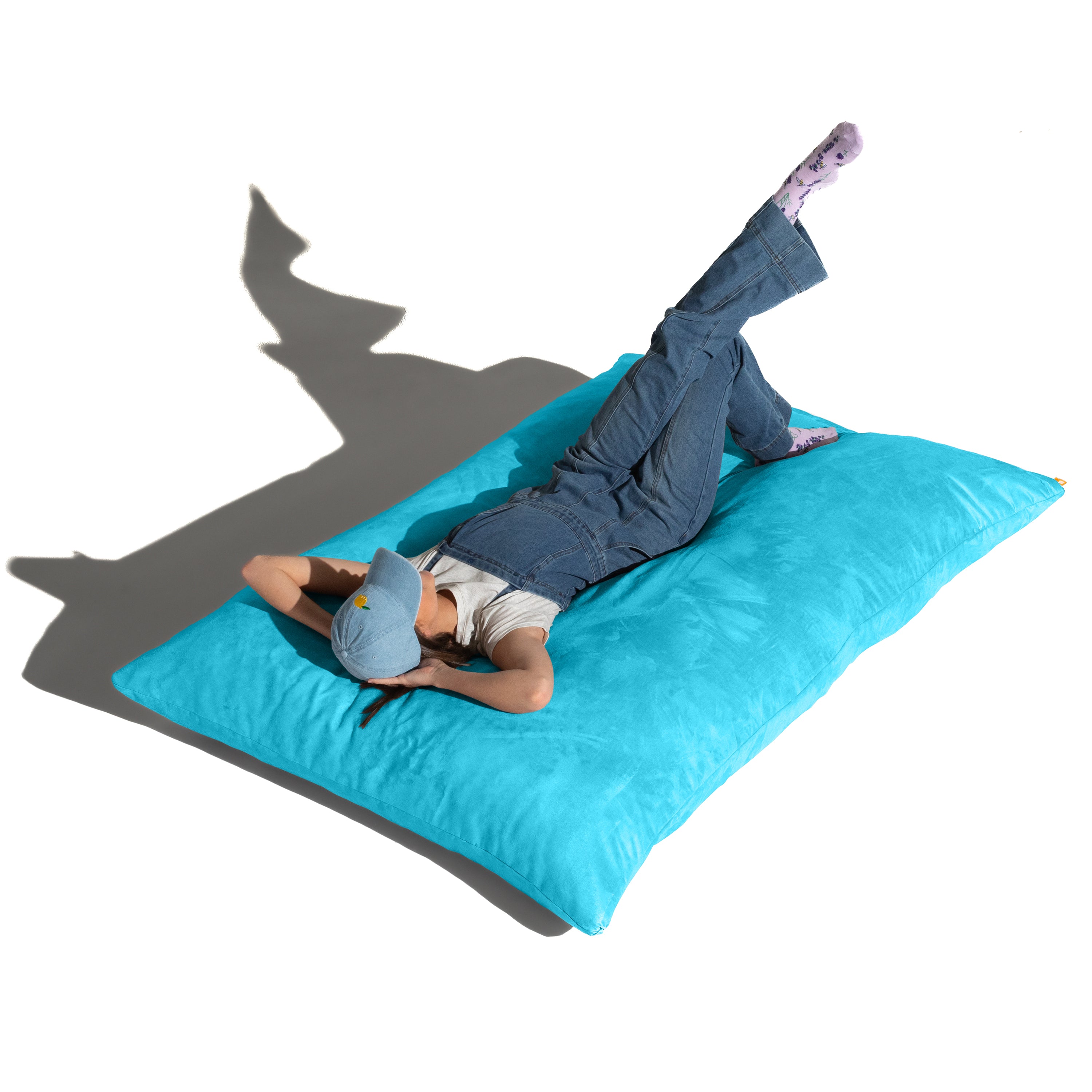 Jaxx Pillow Saxx 5.5-Foot - Huge Bean Bag Floor Pillow and Lounger, Teal