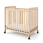 SafetyCraft® Fixed-Side Compact Wood Crib, Slatted End Panels