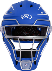 Rawlings Velo 2.0 Matte Junior Catchers Helmet - Royal/White