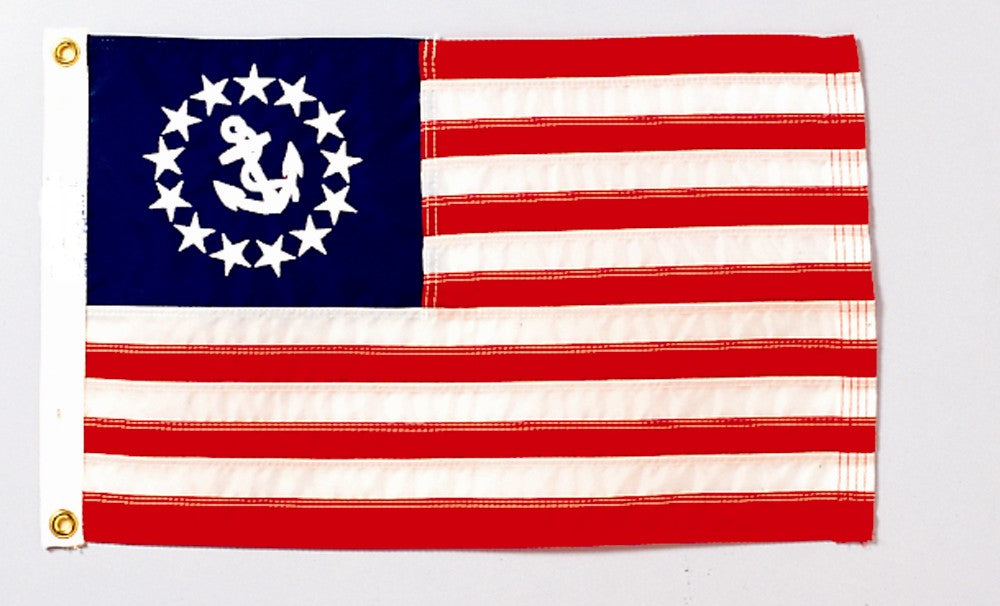 16X24 IN NYL-GLO US YACHT ENSIGN EMBR