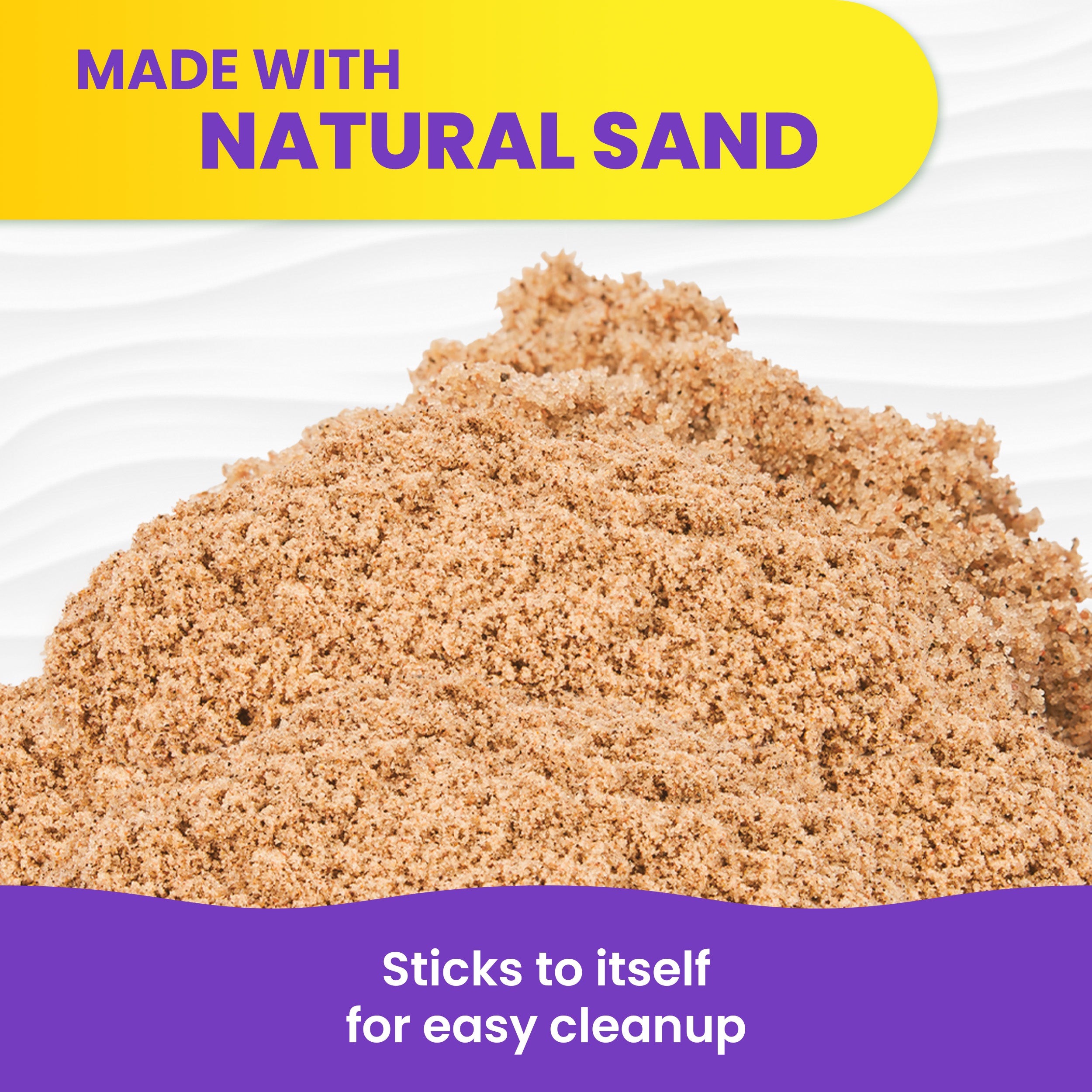 Kinetic Sand, 11lb 5kg Natural Brown Play Sand, Mega Box for Arts and Crafts, Sandbox Packaging May Vary, Moldable Sensory Toys for Ages 3 and up