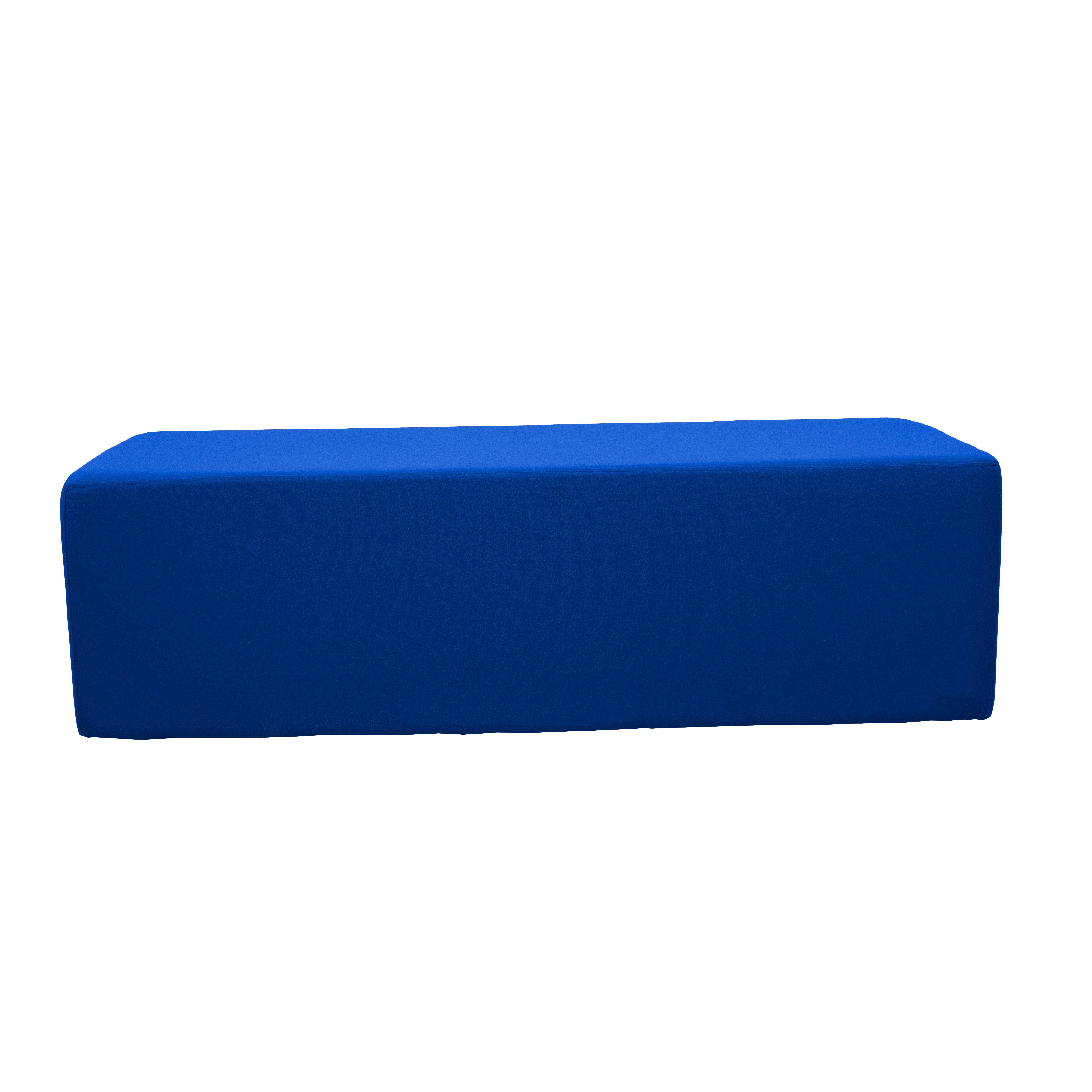 Outdoor 24" x 60" Rectangle Ottoman with Sunbrella®, 18" H - Canvas Pacific Blue