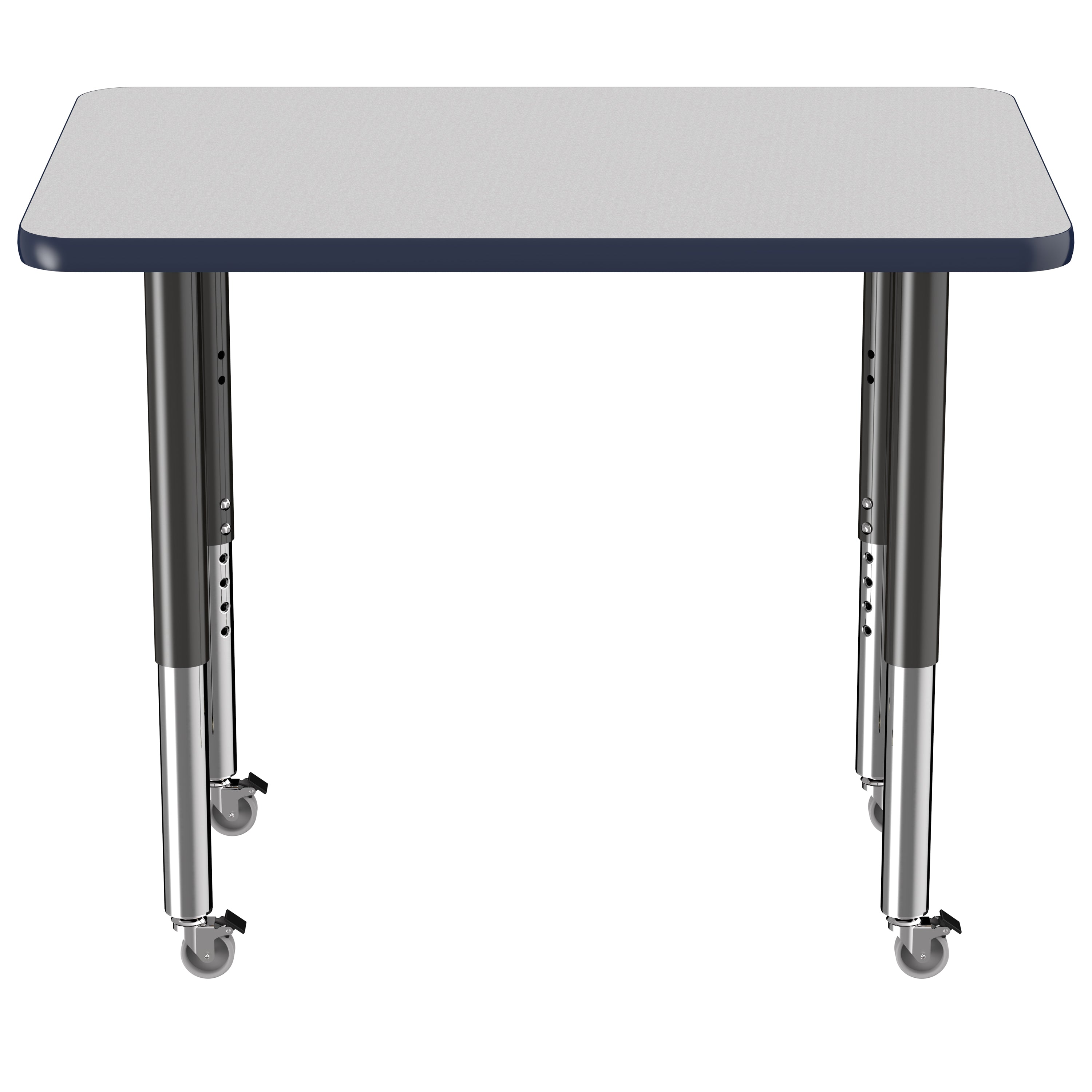 24" x 36" Rectangle T-Molding Activity Table with Adjustable Super Legs - Gray/Navy/Black