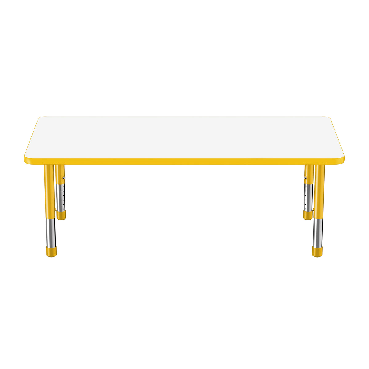 30" x 60" Rectangle Dry-Erase Activity Table with Adjustable Chunky Legs - Whiteboard/Yellow