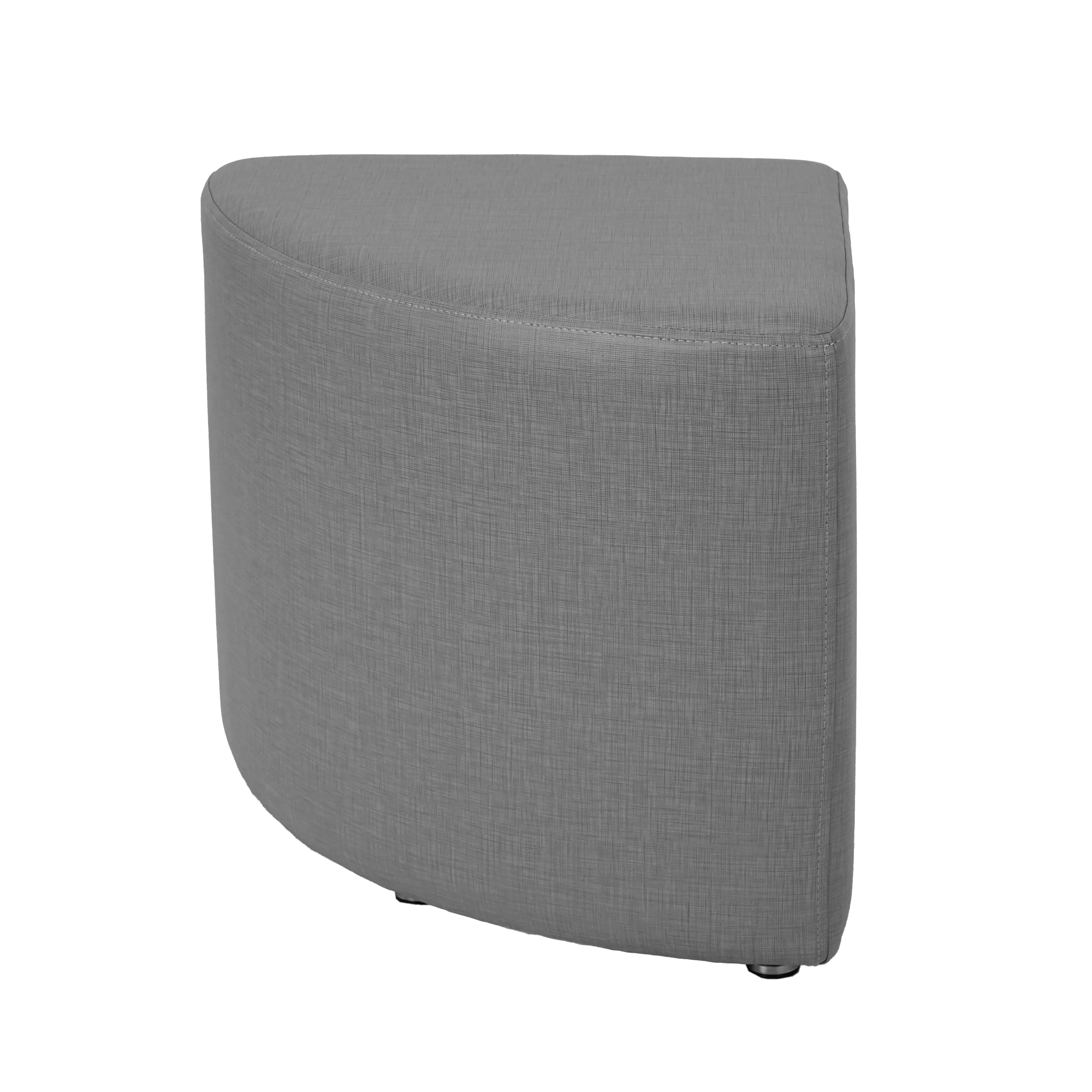 Pro Series Upholstered Pie Ottoman 18" Height - Slate Gray Crosshatch