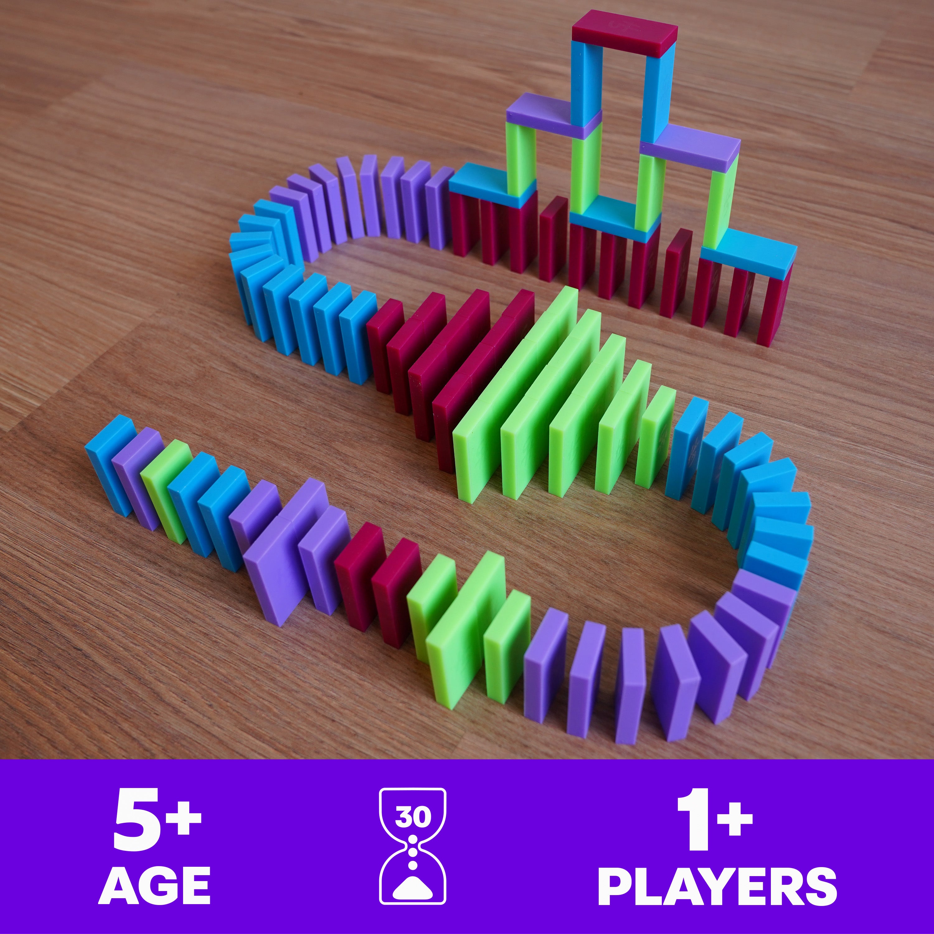Spin Master Games, Lily Hevesh H5 Domino Creations Summer Set 100-Piece Dominoes Set, Building Toys for Kids & Family, Classic STEM Activity Game, 1 & Up Players, for Ages 5 & Up