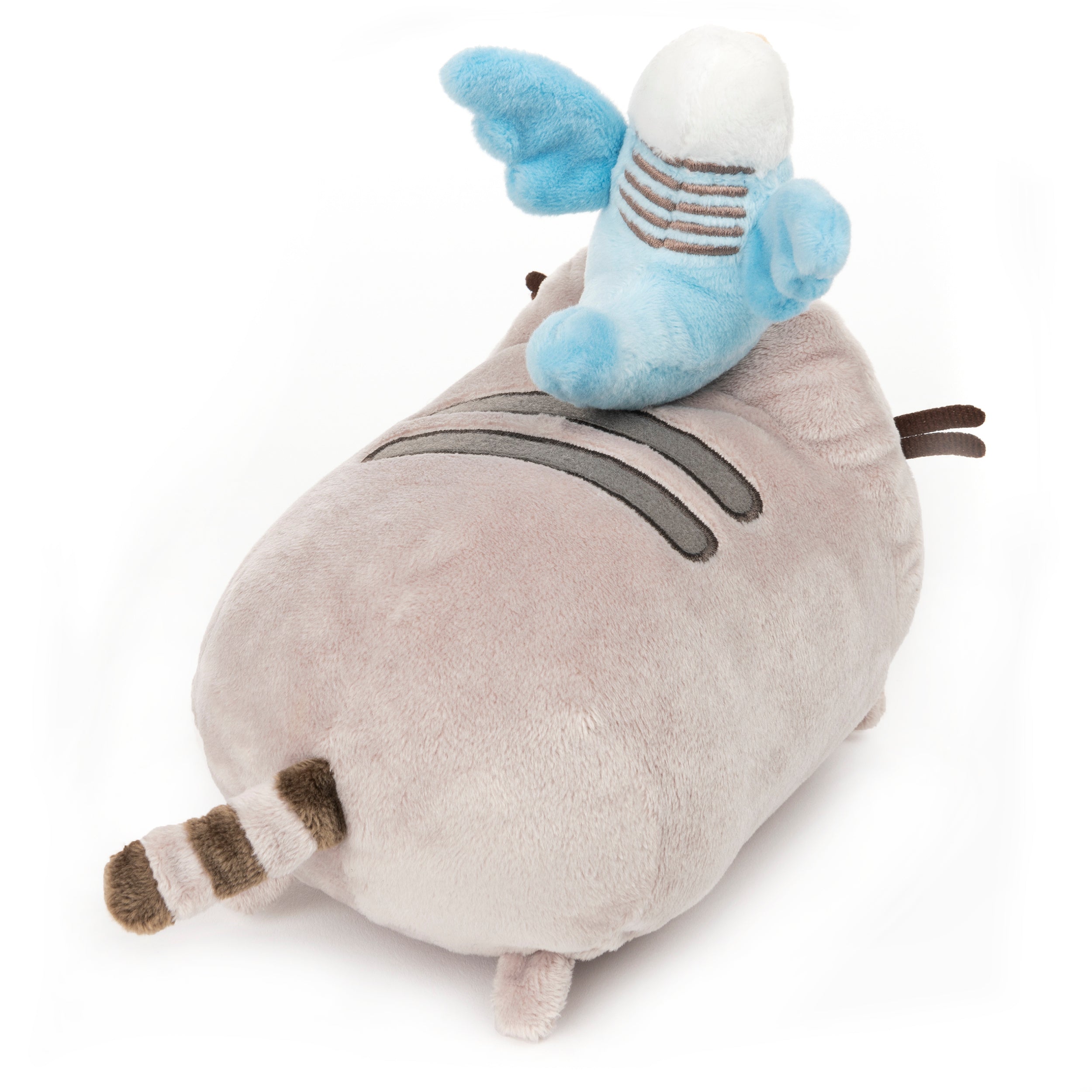 GUND Pusheen & Bo Parakeet Best Friend Set Two-in-One Plush Cat Stuffed Animal, Gray and Blue, 6”