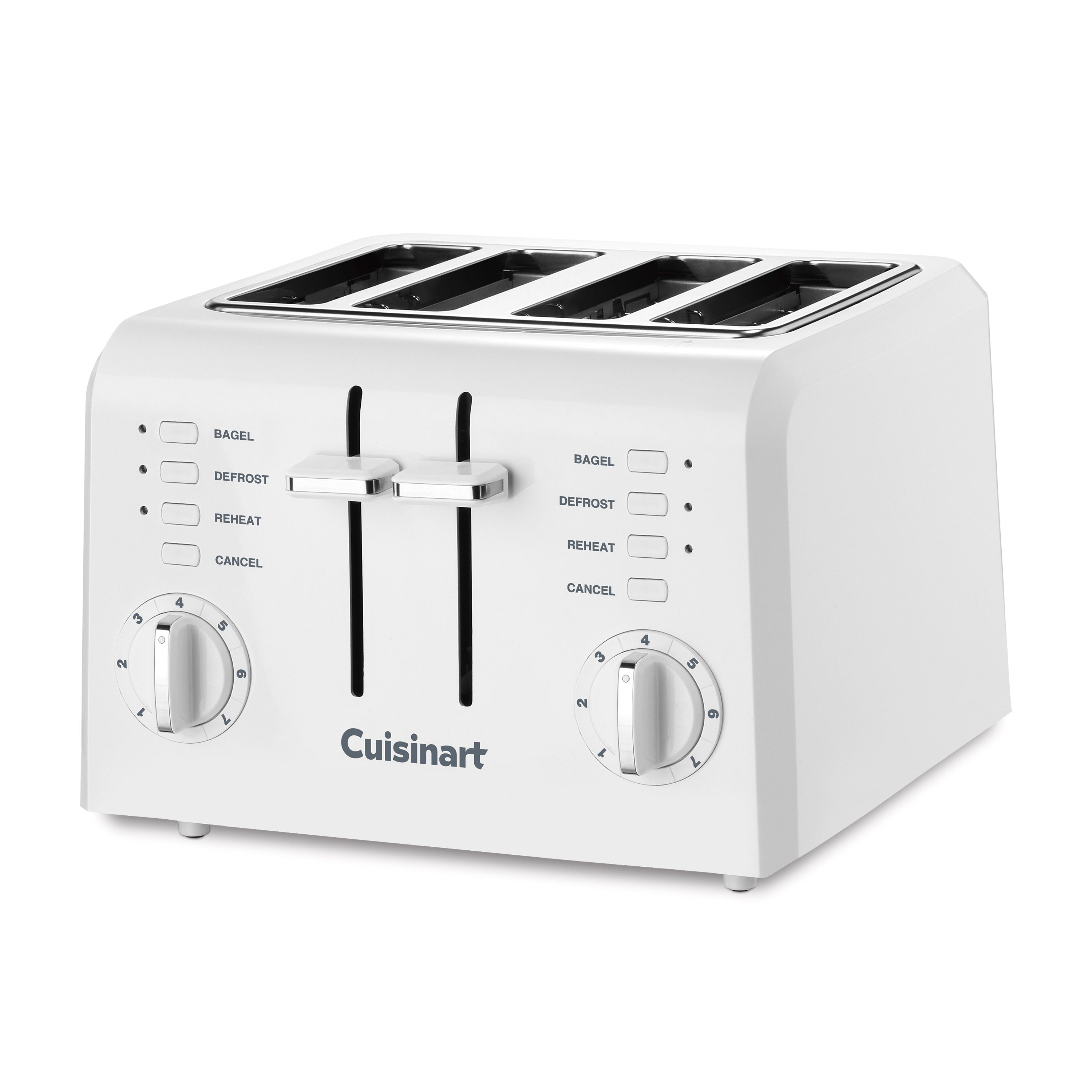 4 Slice Compact Plastic Toaster - White P1