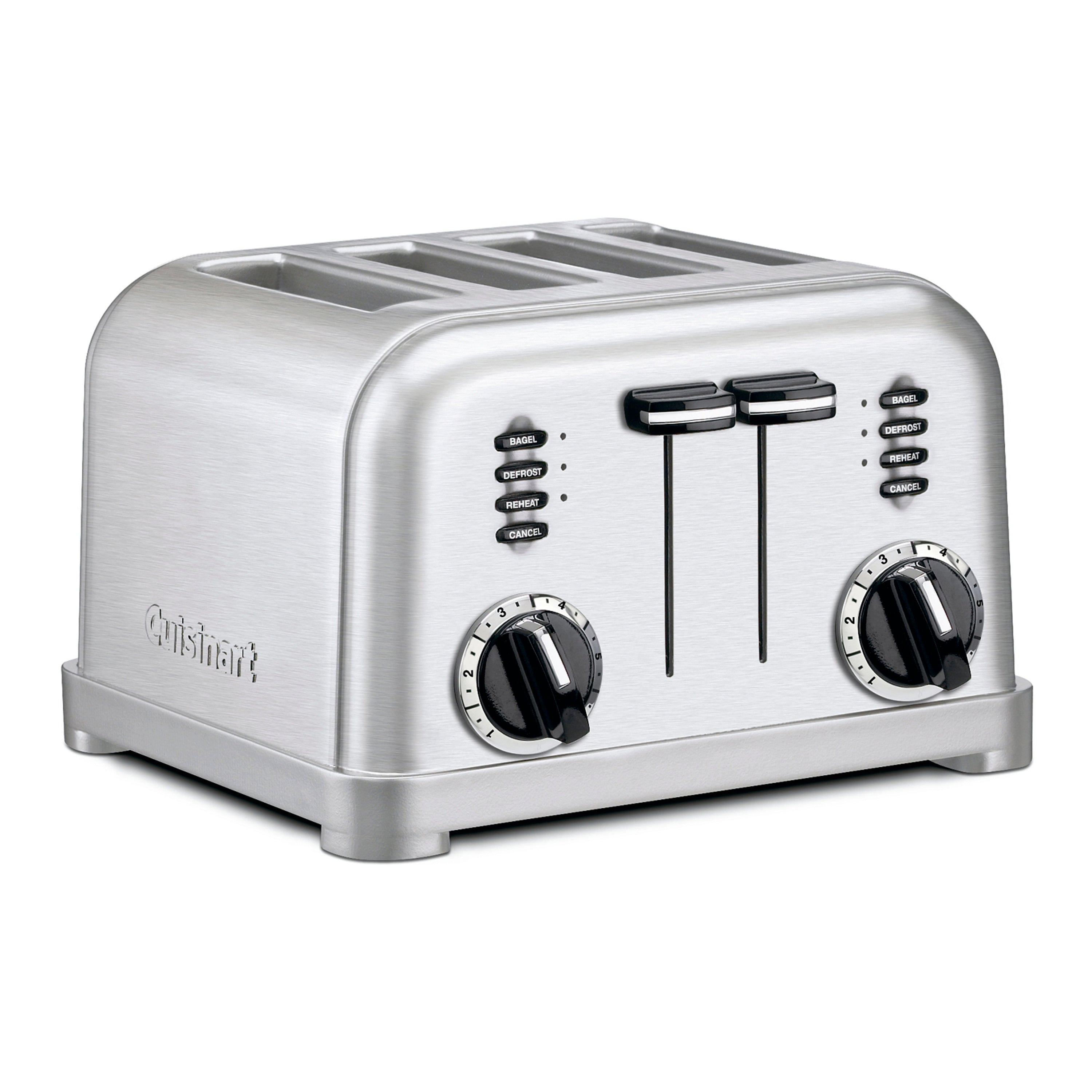 4 Slice Metal Classic Toaster - Brushed Stainless P1