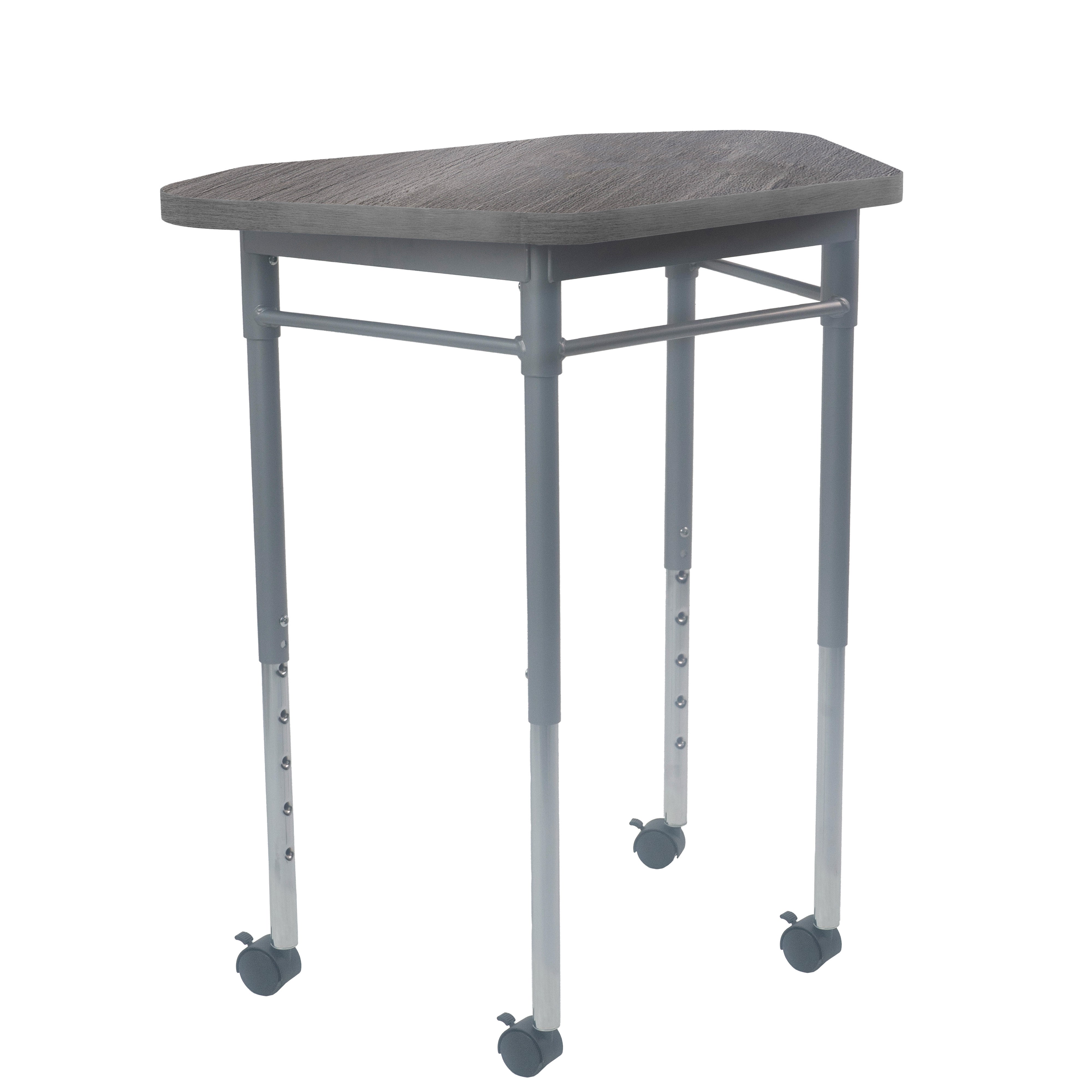 Collaborative Trap Desk - Gray Wood/Silver