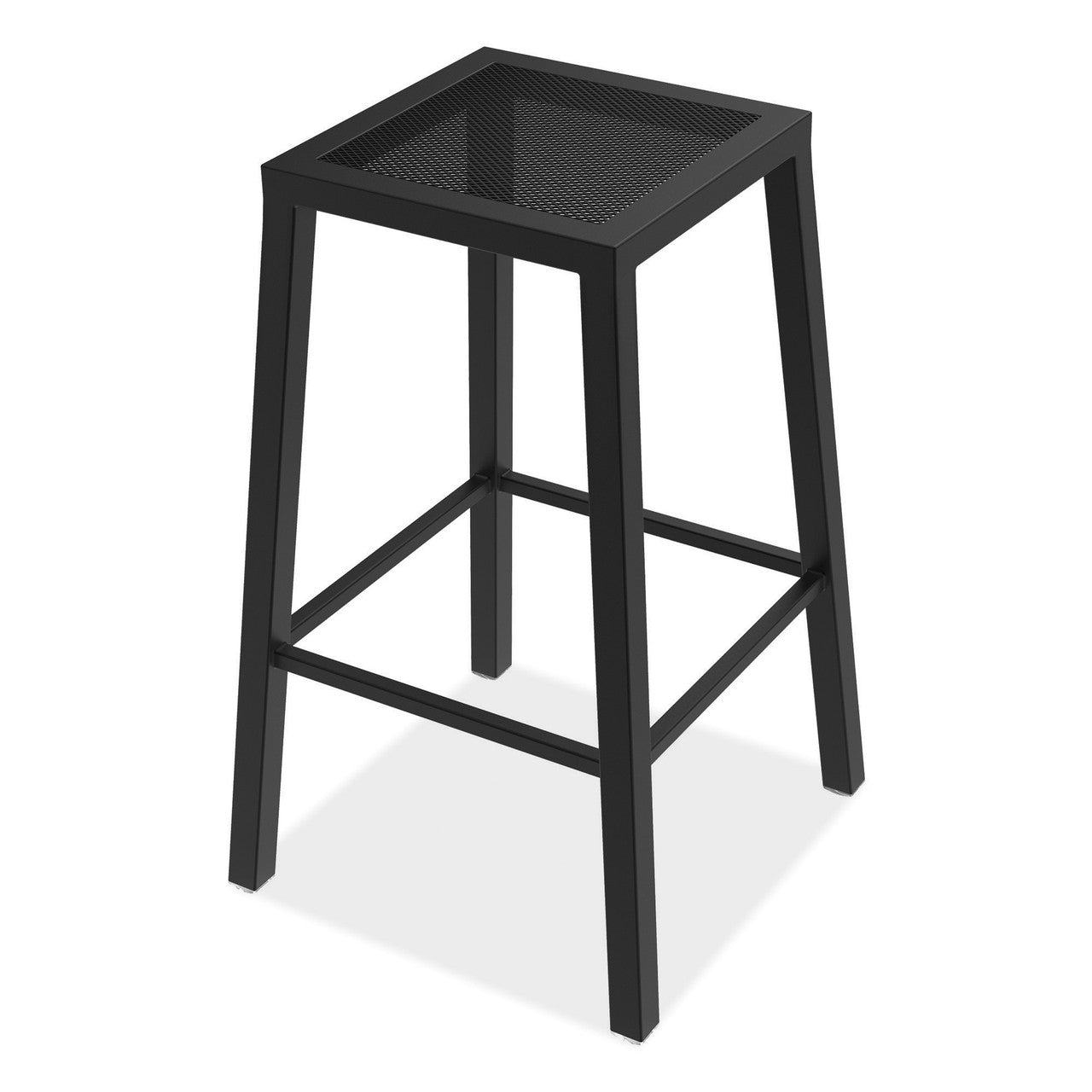 OfficeSource Robust 30" Outdoor Backless Bar Stool - Black