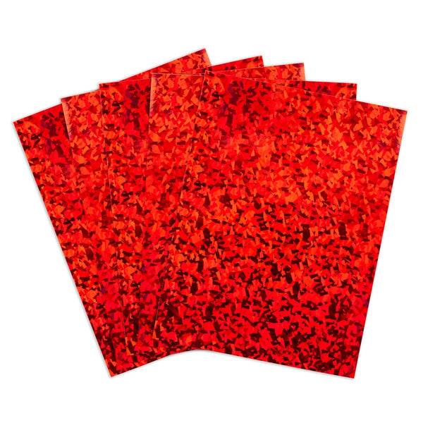 Holographic Card Stock - 8.5"x11" , 10pt, 5 Sheets, Menagerie - Red