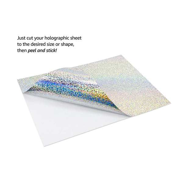 Holographic Self-Adhesive Paper - 8.5"x11" , 25 Sheets, Sparkle - Green