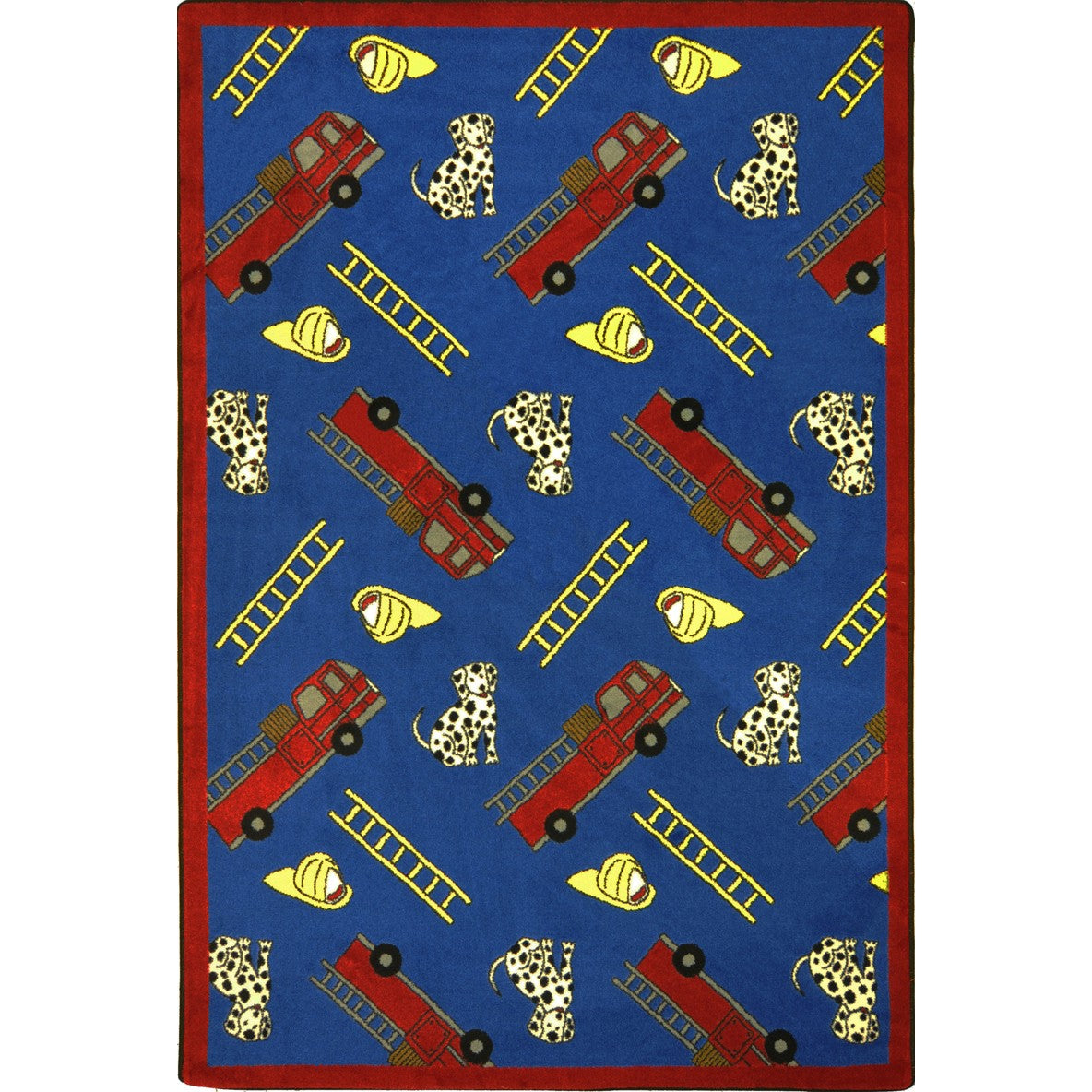 Hook and Ladder 3'10" x 5'4" area rug in color Blue
