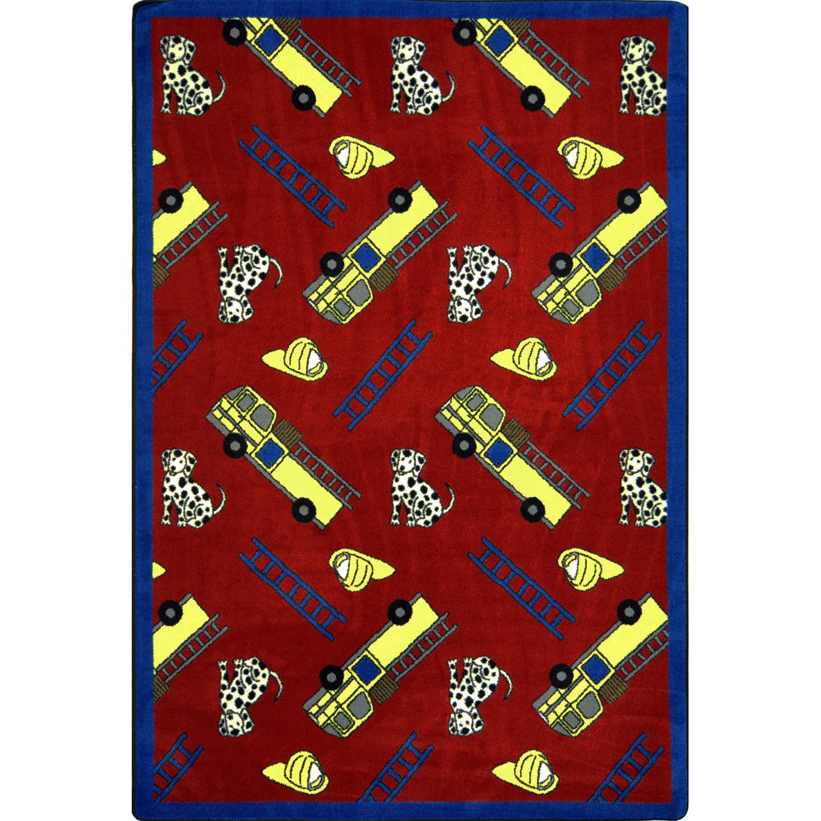 Hook and Ladder 7'8" x 10'9" area rug in color Red