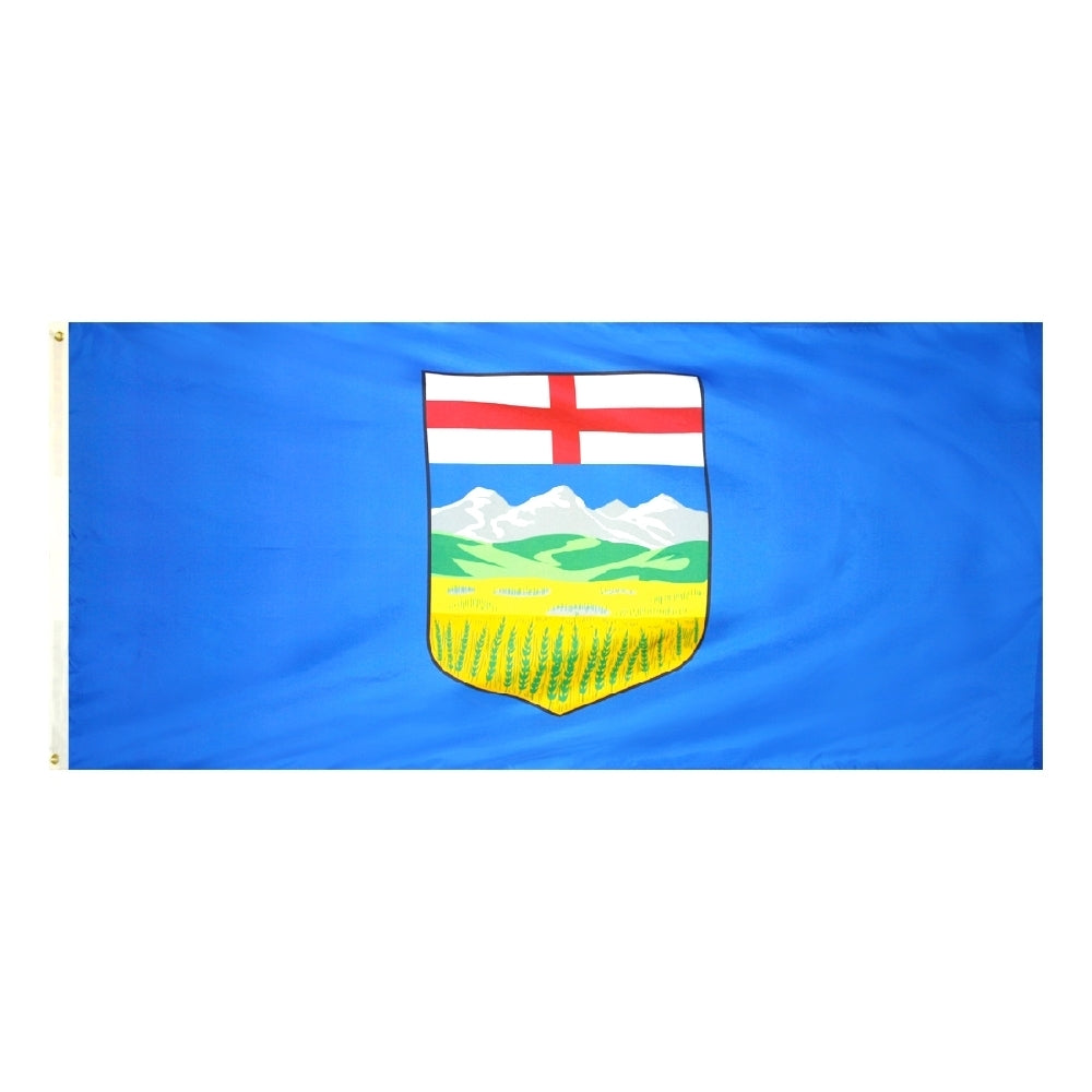 Alberta Canadian Province Flag 3x6 ft. Nylon SolarGuard Nyl-Glo 100% Made in USA