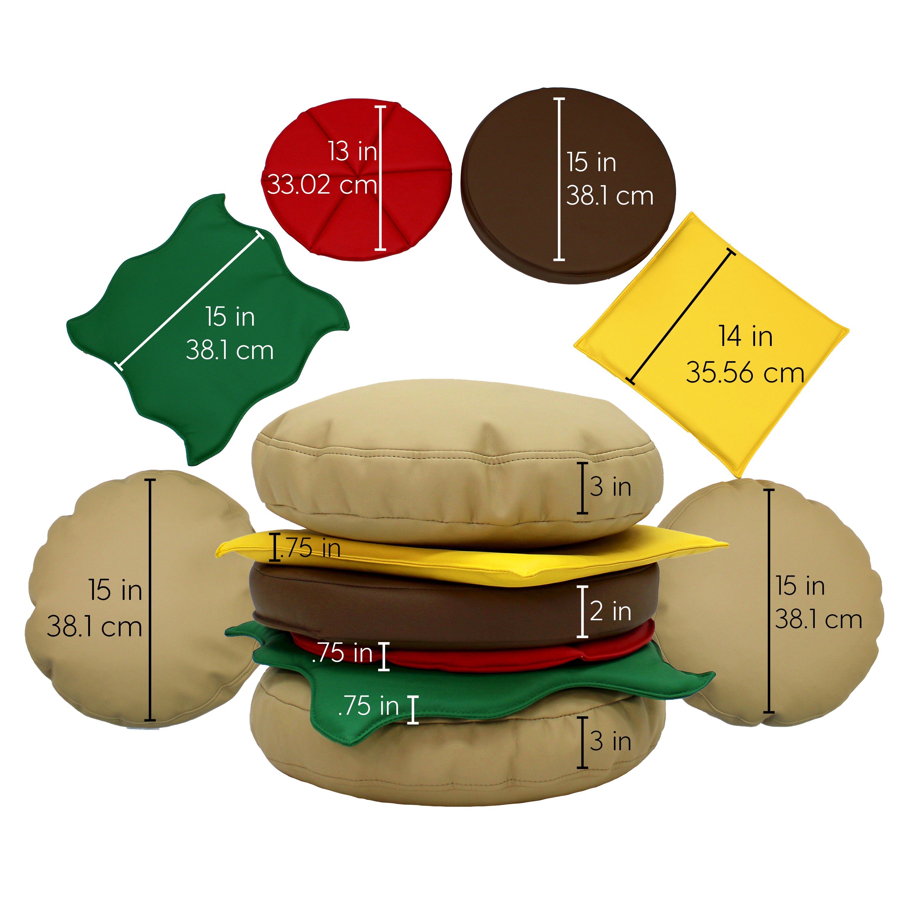 SoftScape Stack-a-Burger Play Set, 6-Piece