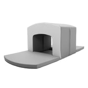 SoftScape Curved Top Tunnel Climber, 3-Piece Set - Smoke/Sterling