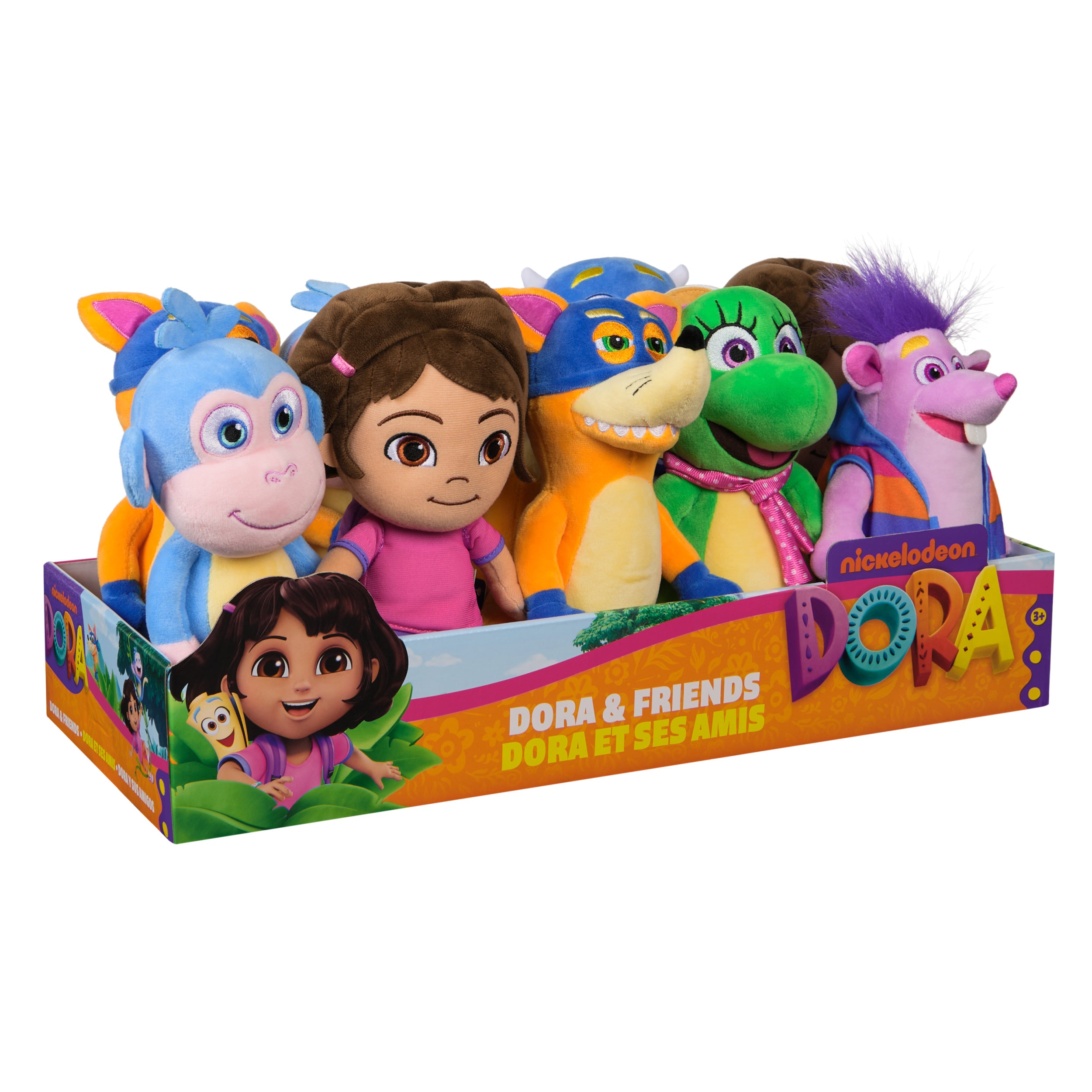 Dora Official Plush Toy CDU, Stuffed Animals for Ages 3 and Up, 8” Assorted Styles